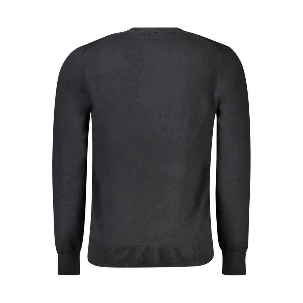 Black Cotton Men Sweater - ventzia