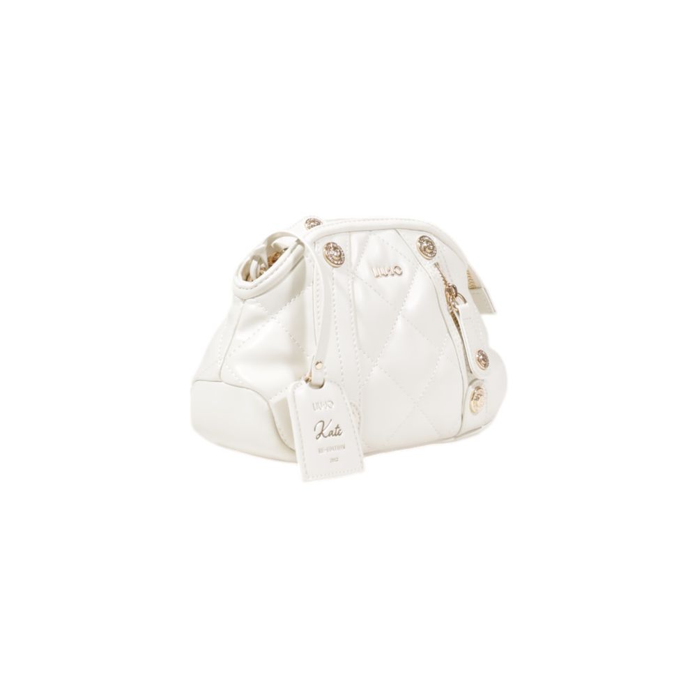 Cream Polyethylene Handbag - ventzia