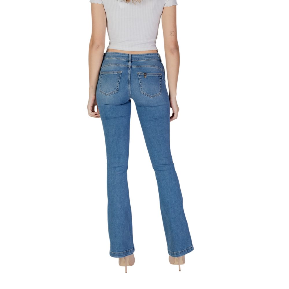 Light Blue Cotton Bootcut Jeans
