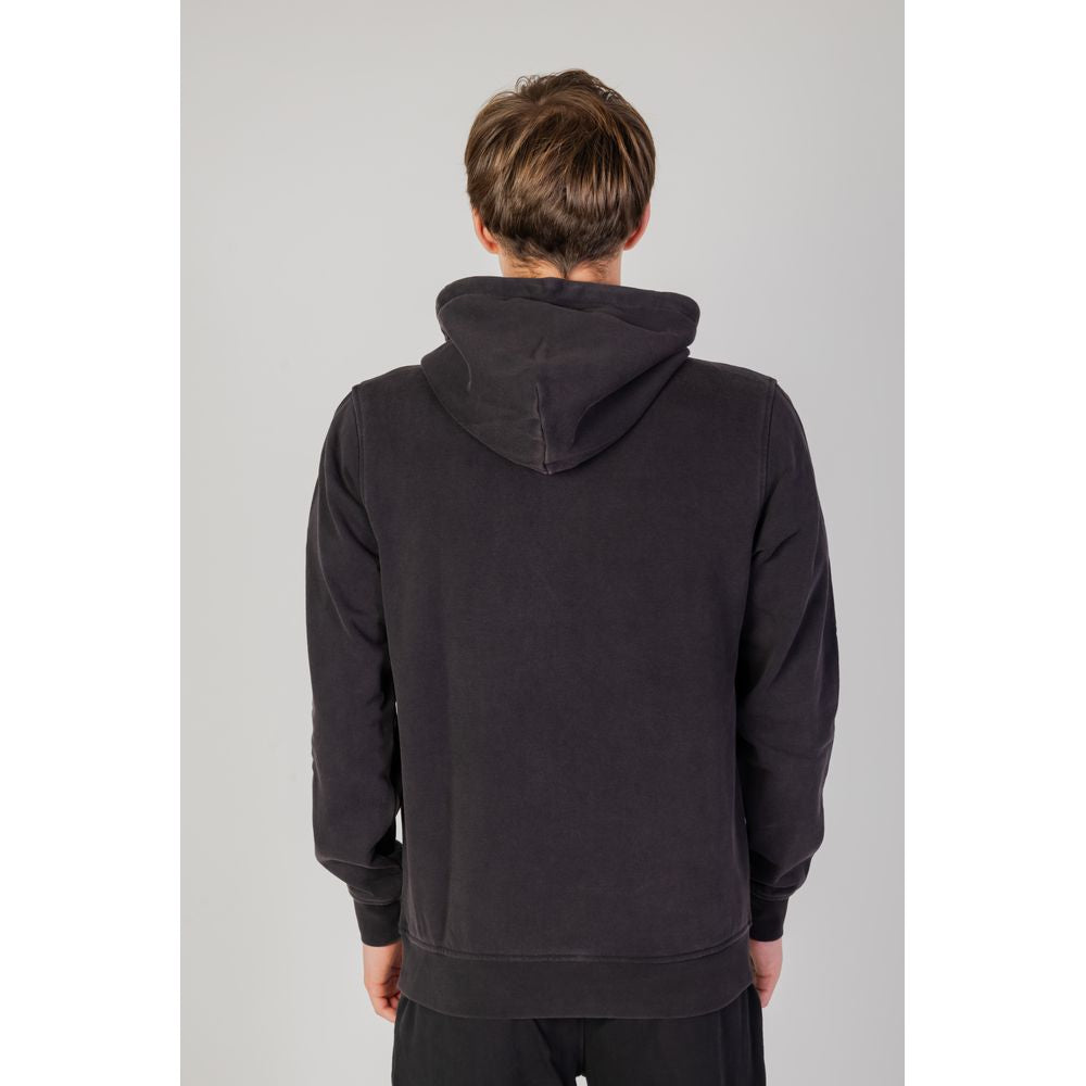Black Cotton Hoody - ventzia