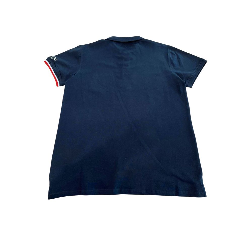 Blue Cotton Men Polo Shirt - ventzia