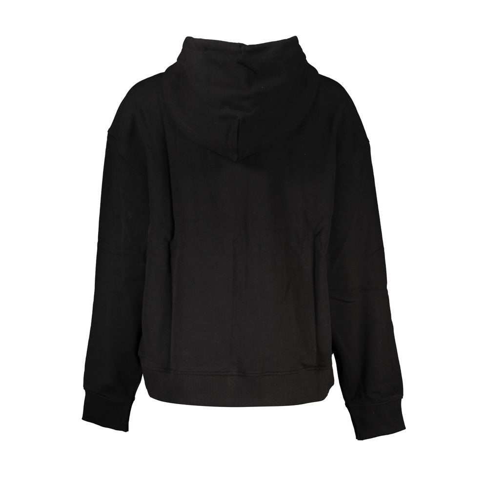 Black Cotton Women Sweatshirt - ventzia
