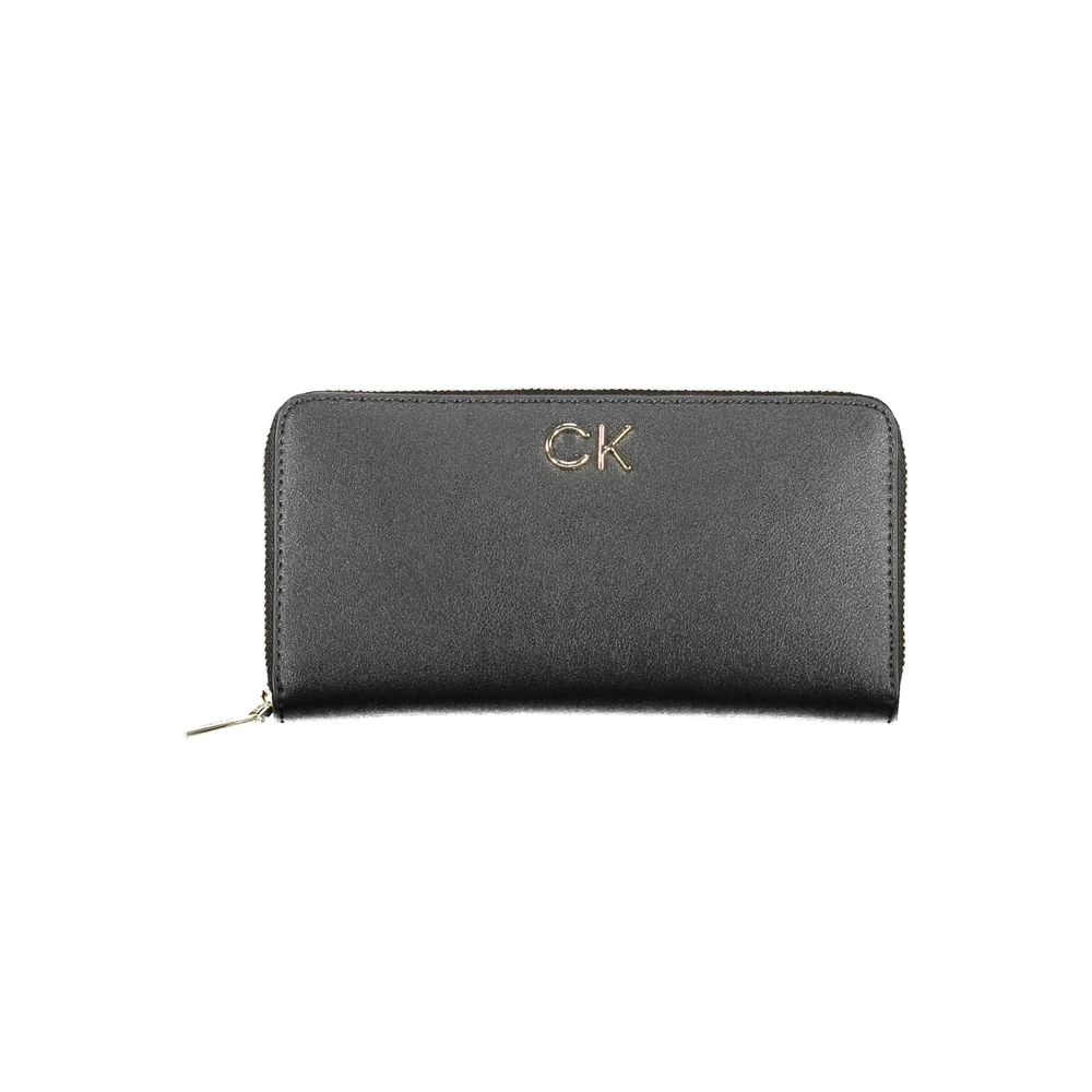 Black Polyethylene Women Wallet - ventzia