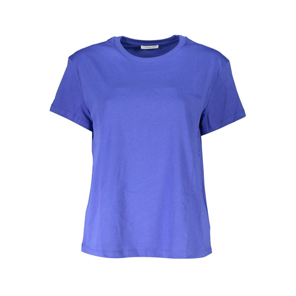 Blue Cotton Women T-Shirt - ventzia