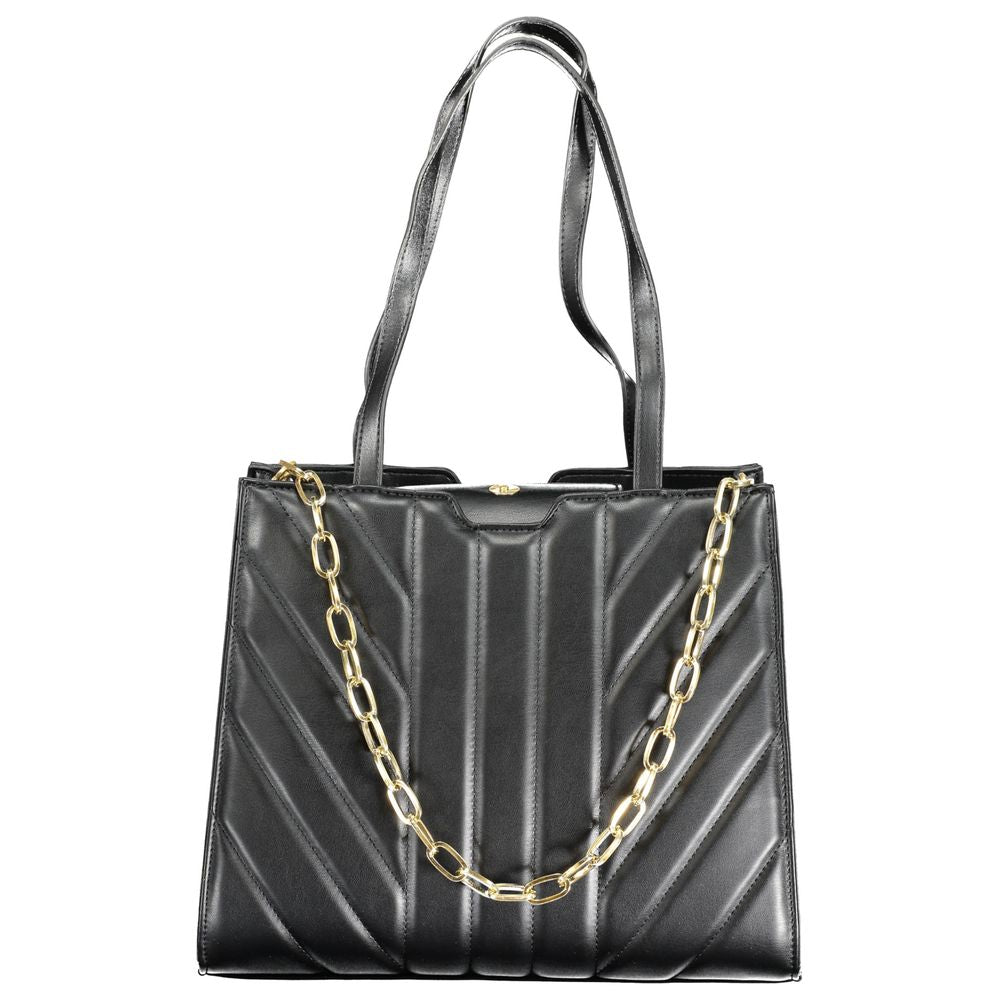 Nero Polyurethane Women Handbag - ventzia