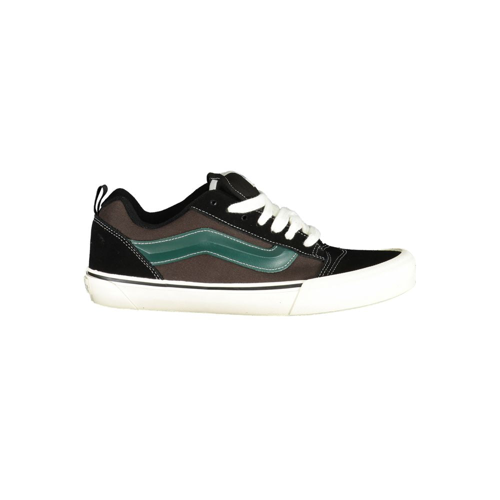 Black Polyester Men Sneaker - ventzia