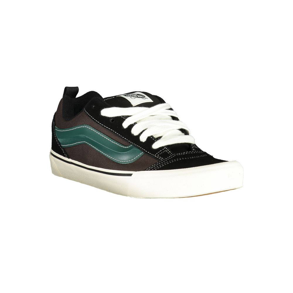 Black Polyester Men Sneaker - ventzia
