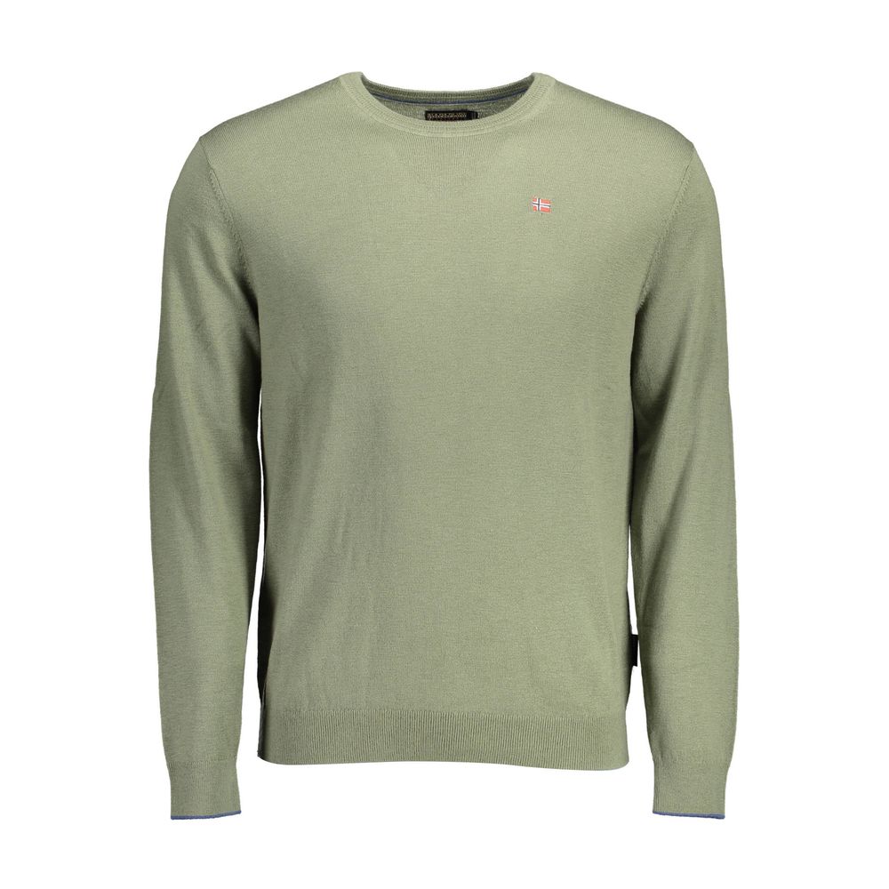 Green Wool Men Sweater - ventzia
