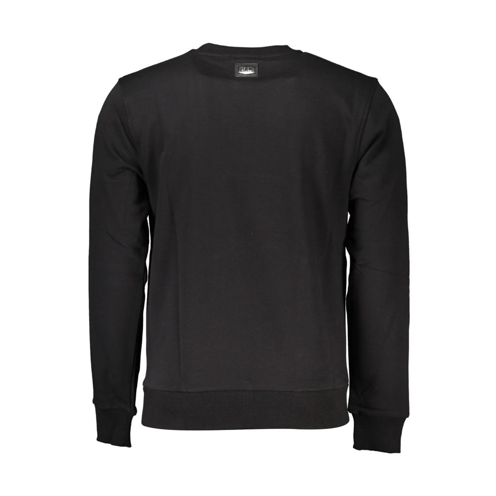 Black Cotton Men Sweatshirt - ventzia