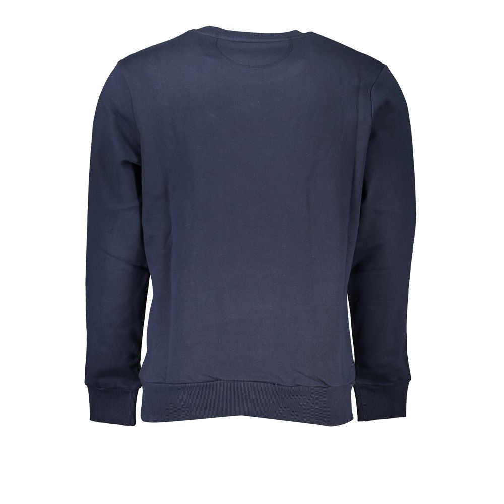 Blue Cotton Men Sweater - ventzia