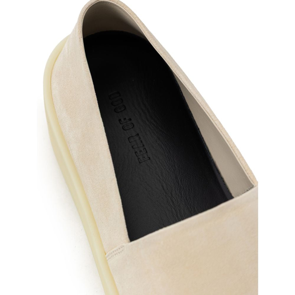 Beige Leather Slip-On Loafer - ventzia