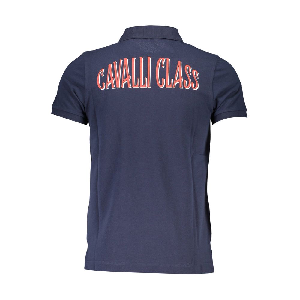 Blue Cotton Men Polo Shirt - ventzia
