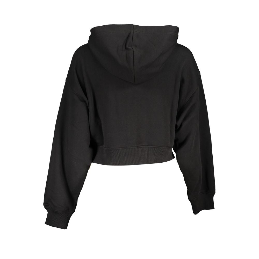 Black Cotton Women's Sweatshirt - ventzia