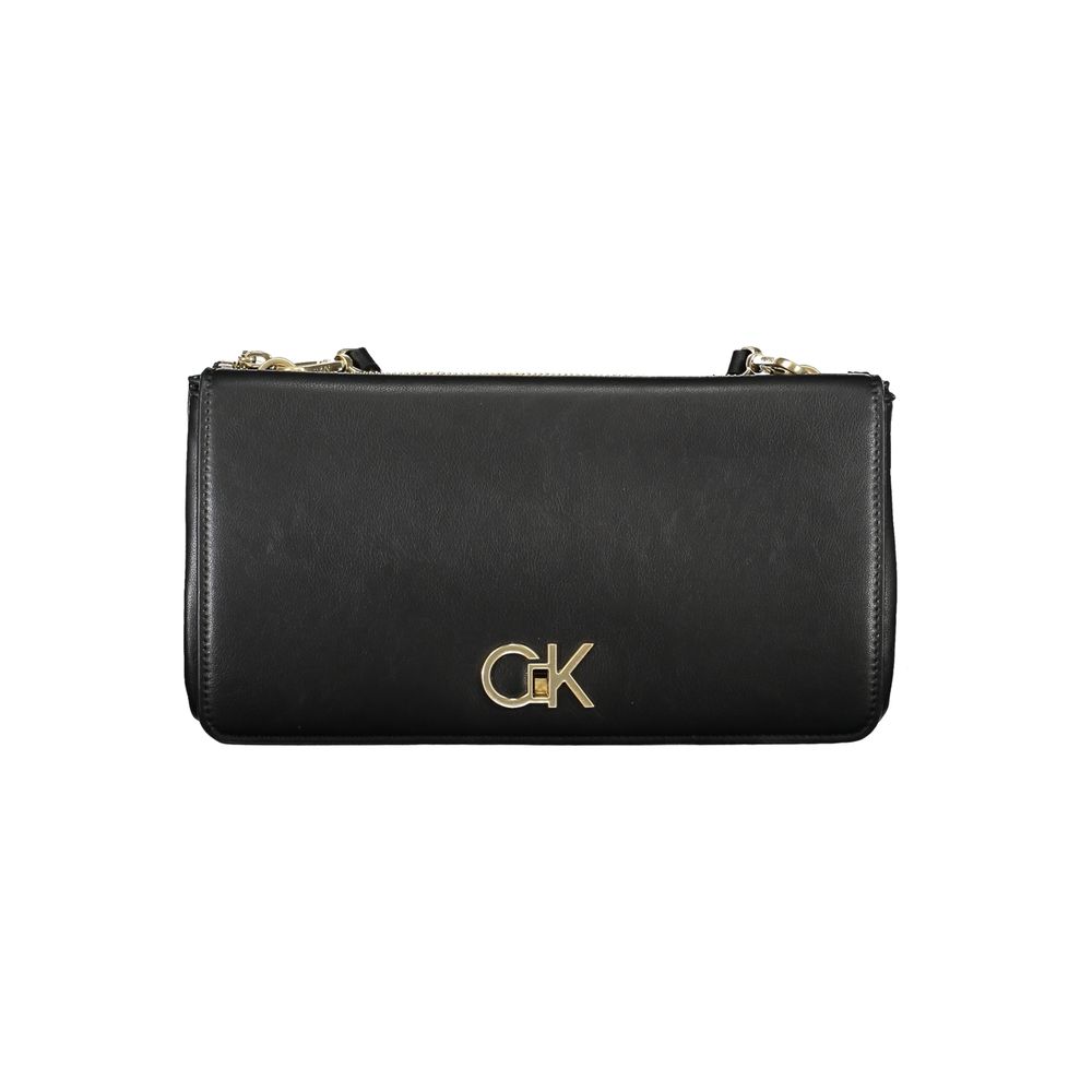 Black Polyester Women Shoulder Bag - ventzia