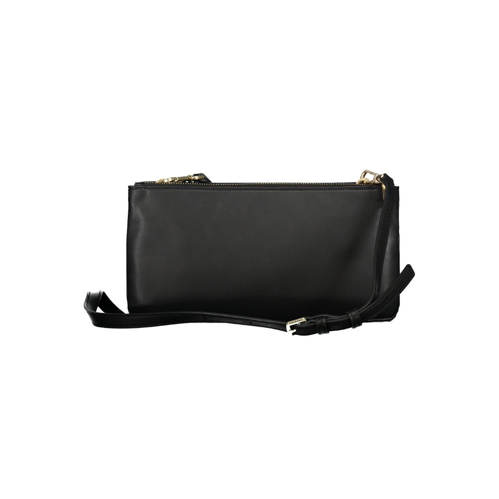 Black Polyester Women Shoulder Bag