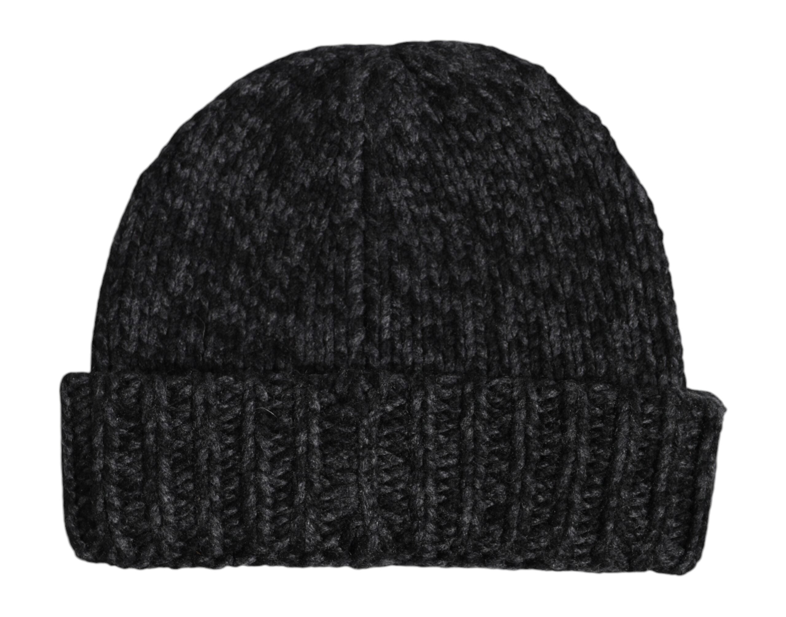 Gray Cashmere Knitted Winter Beanie Hat - ventzia