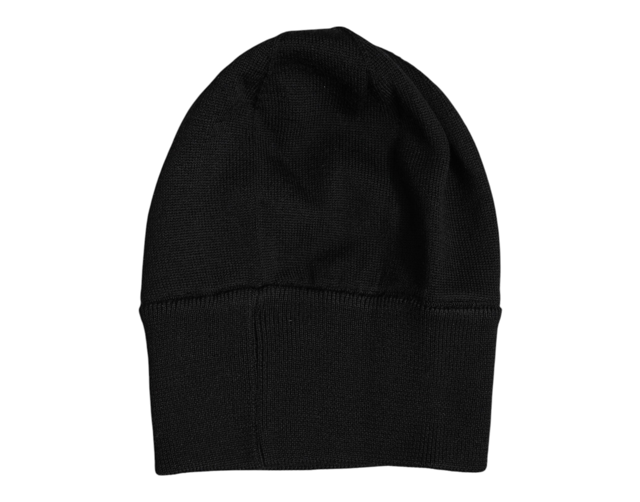 Black #DGLOVESLONDON Knitted Beanie Hat - ventzia