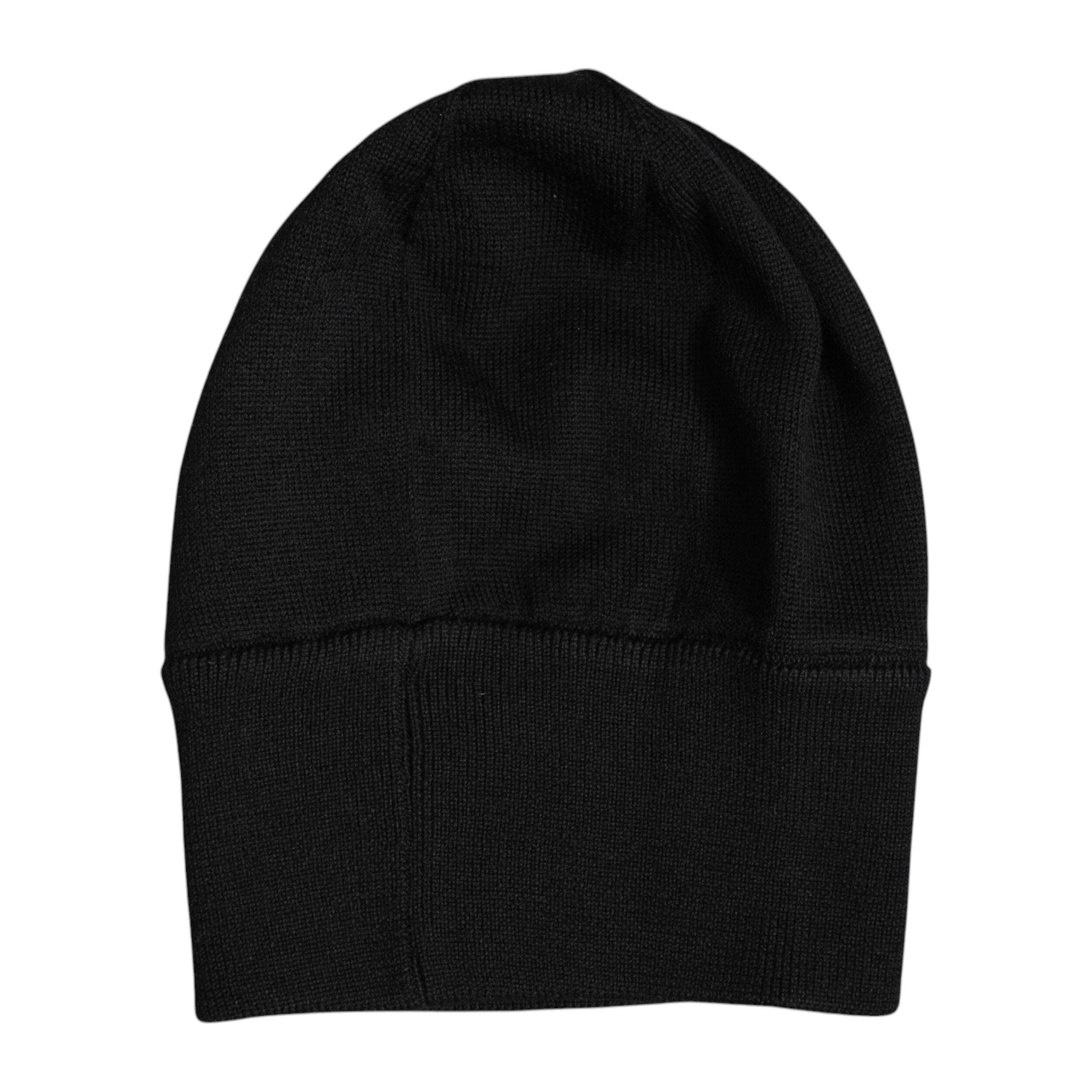 Black #DGLOVESLONDON Knitted Beanie Hat - ventzia