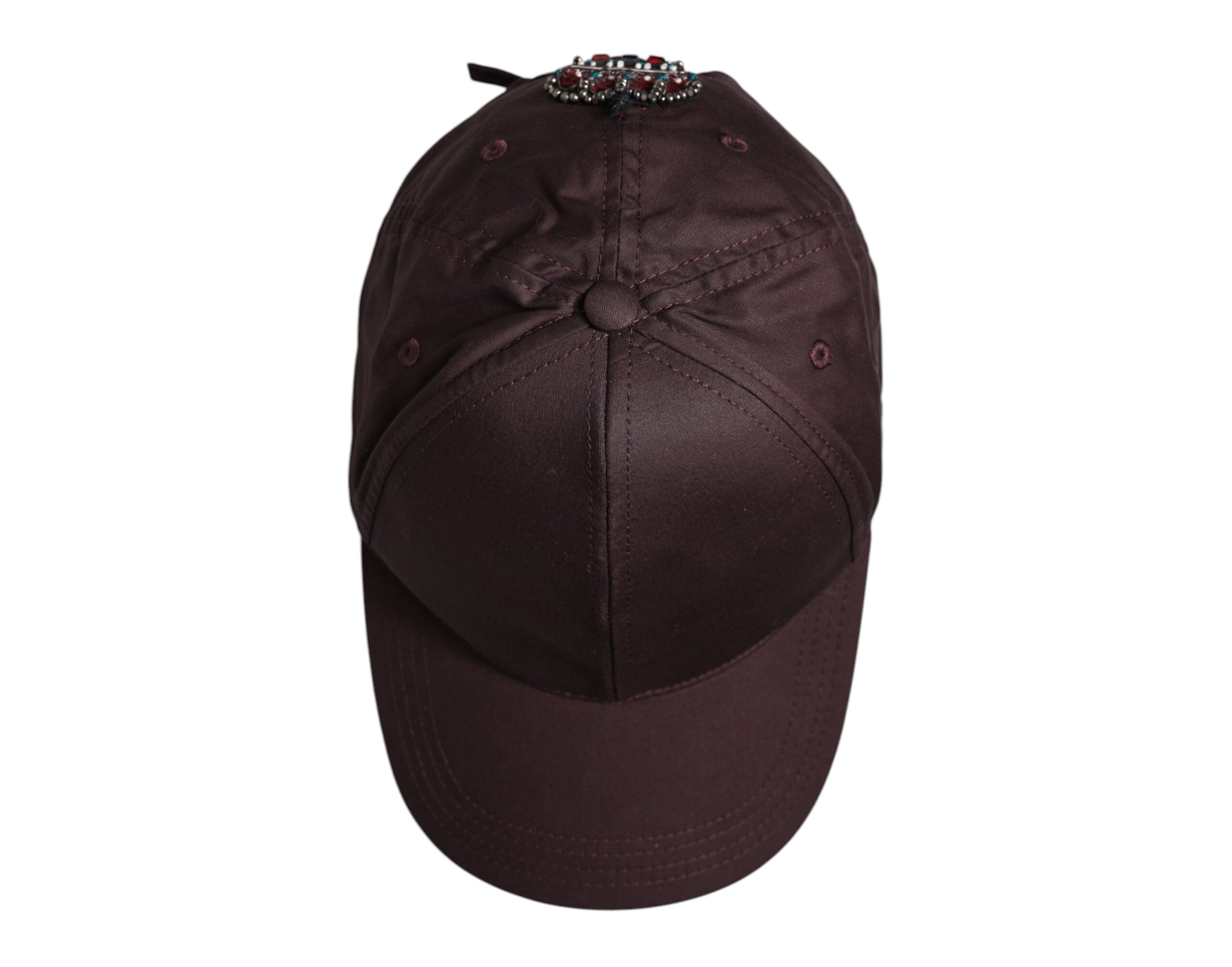 Brown Cotton DG Crown 6 Panels Baseball Cap - ventzia
