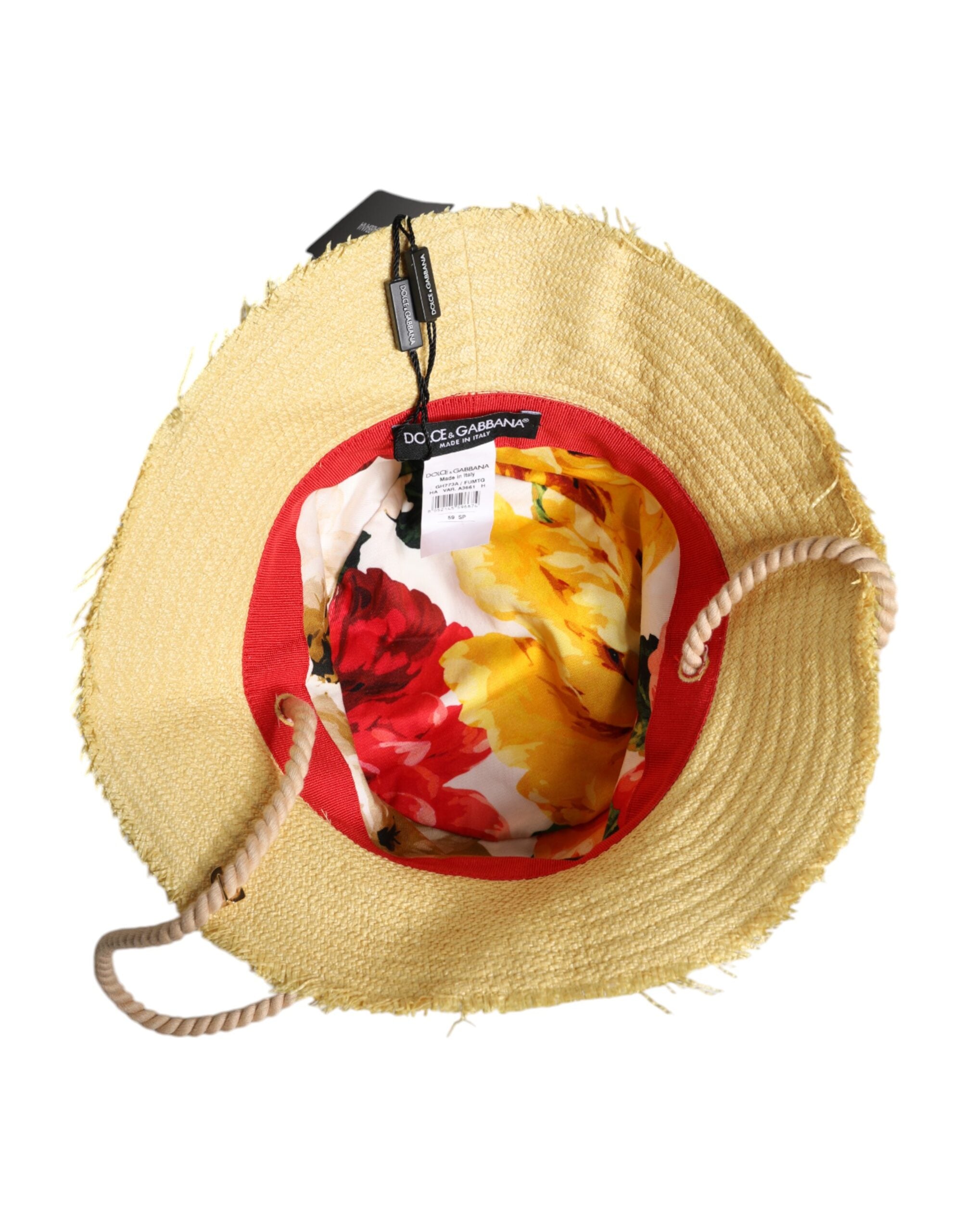 Yellow Cotton Wide Brim Bucket - ventzia