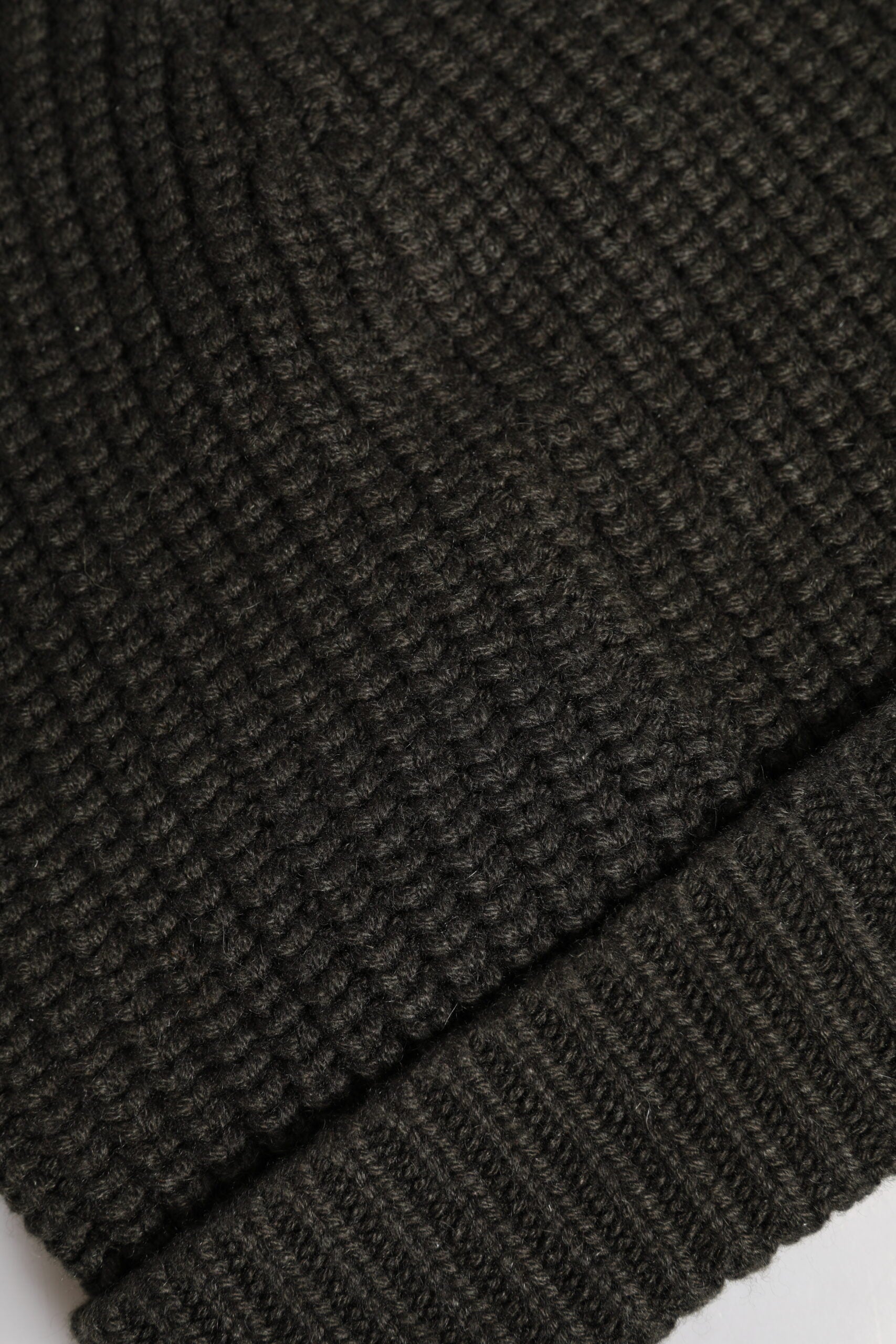 Dark Gray Cashmere Knit Winter Beanie Hat - ventzia