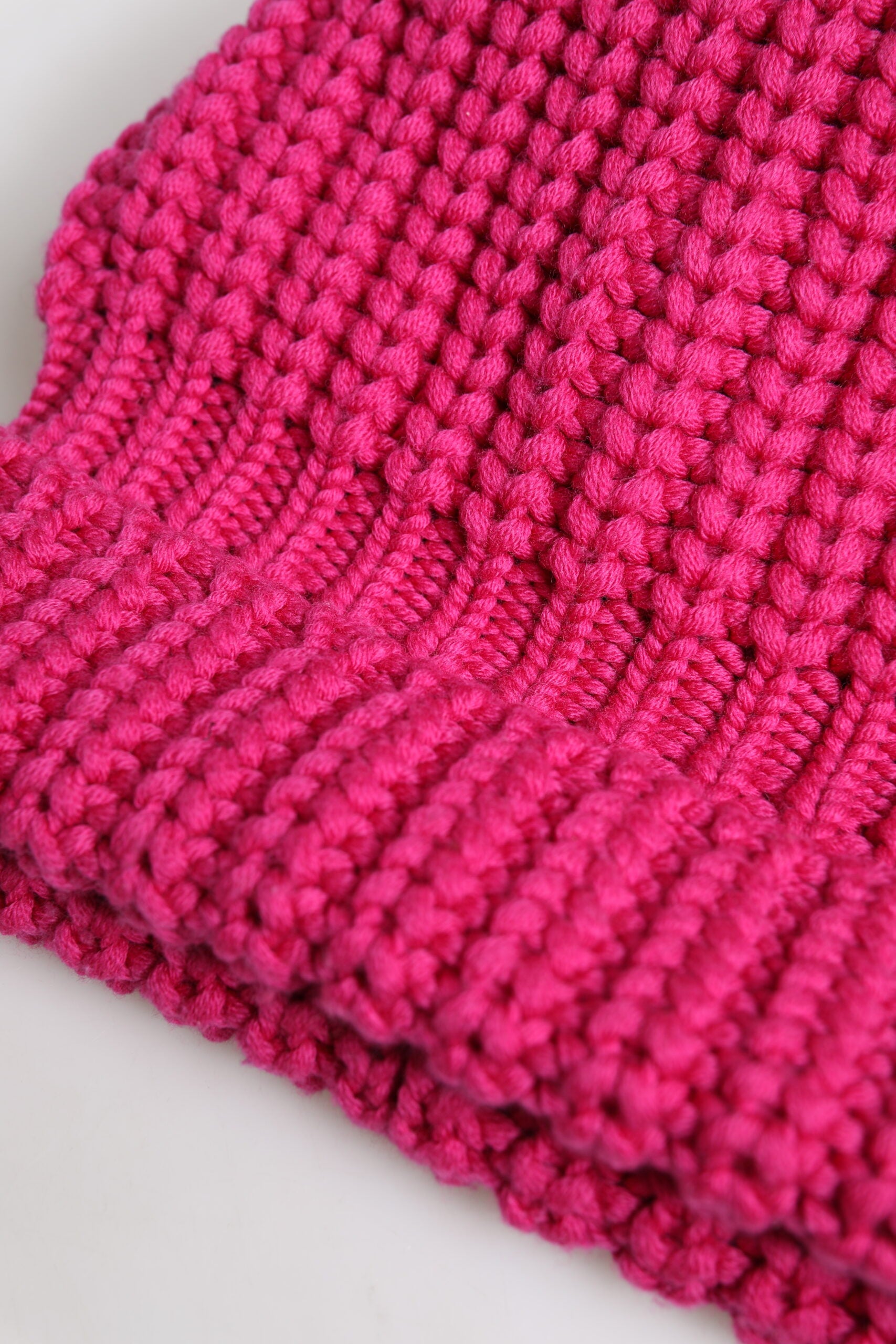 Pink Solid Wool Knitted Winter Beanie Hat - ventzia