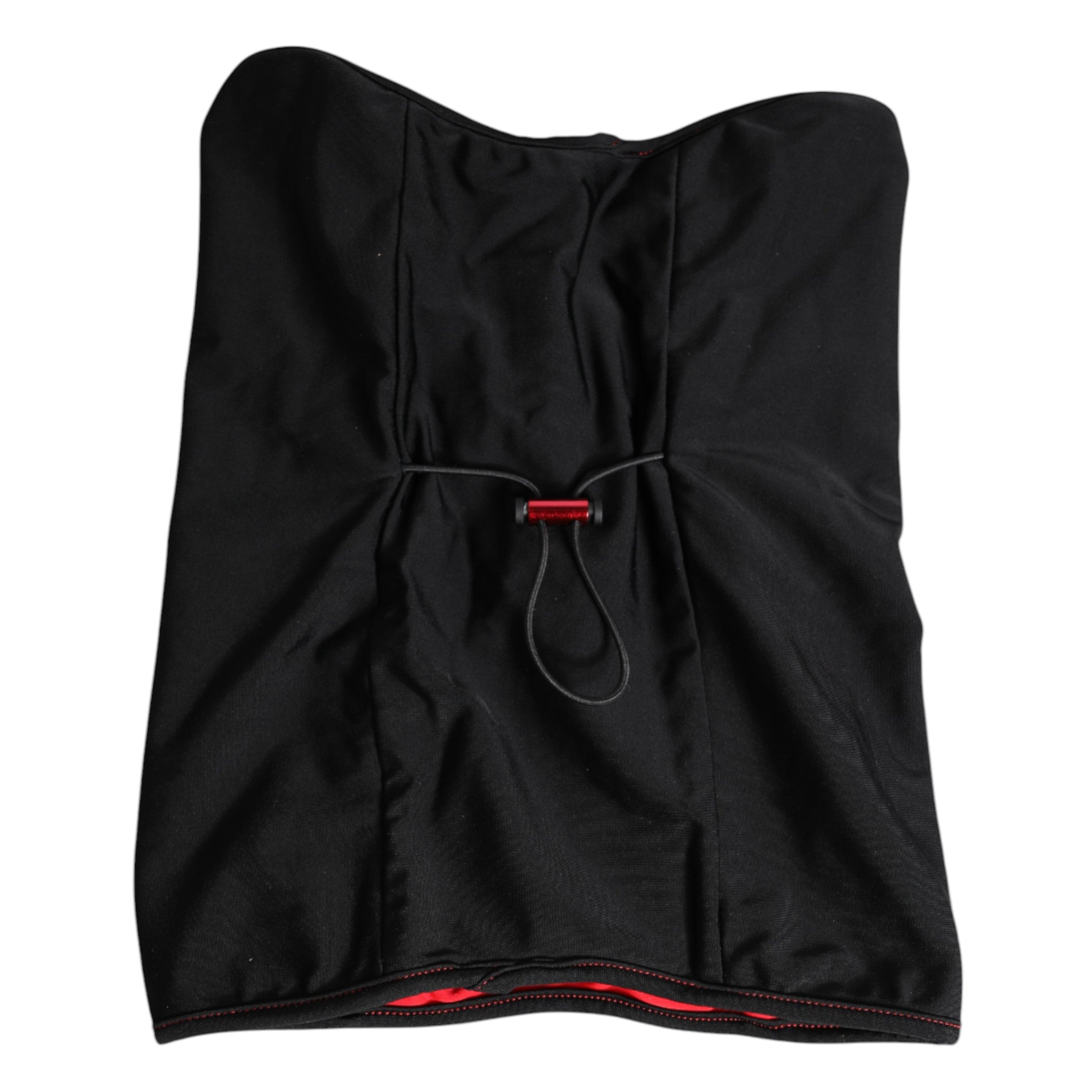Black Nylon Knitted Neck Warmer Balaclava Scarf - ventzia