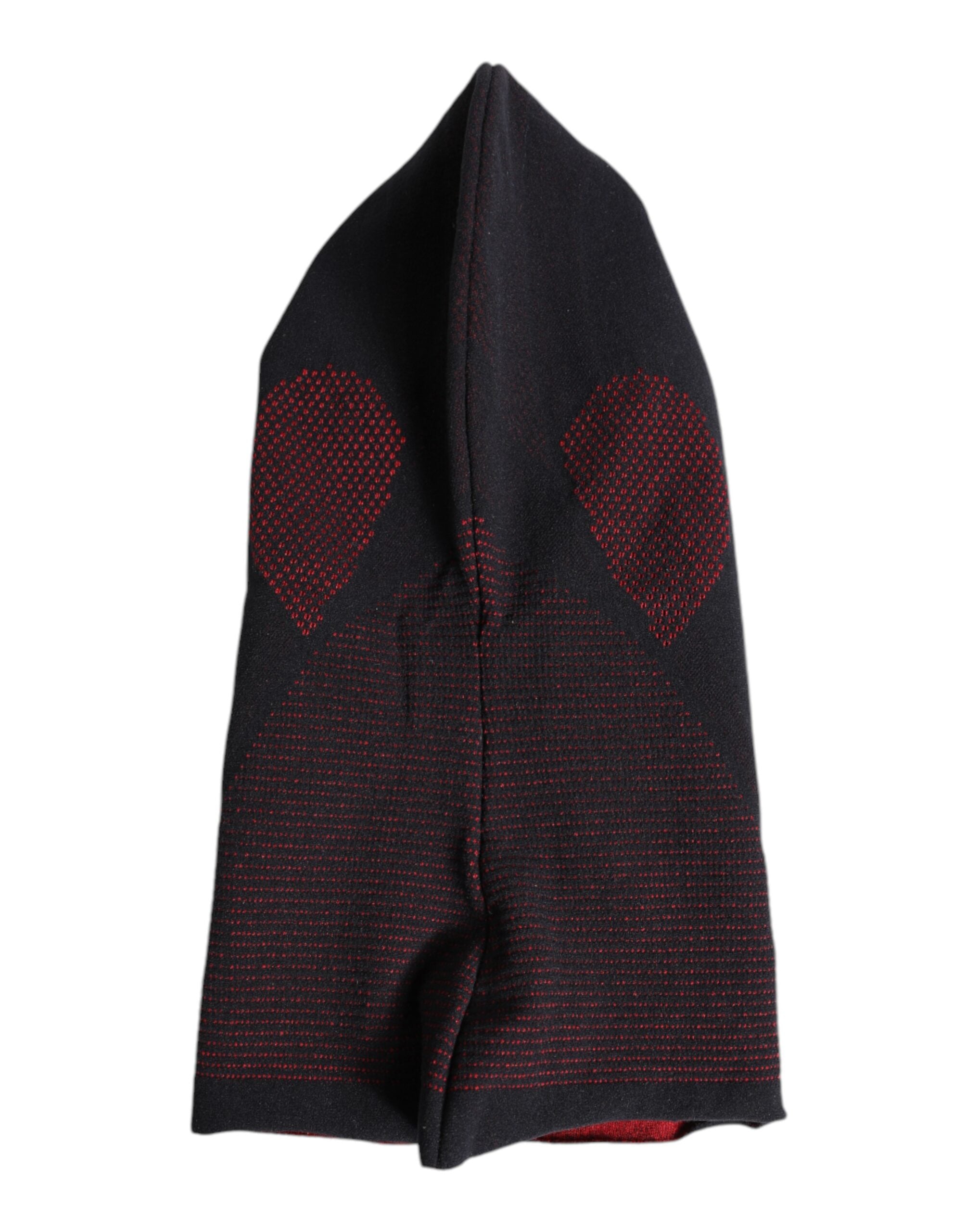 Black Cotton Knitted Ski Mask Balaclava Hat - ventzia