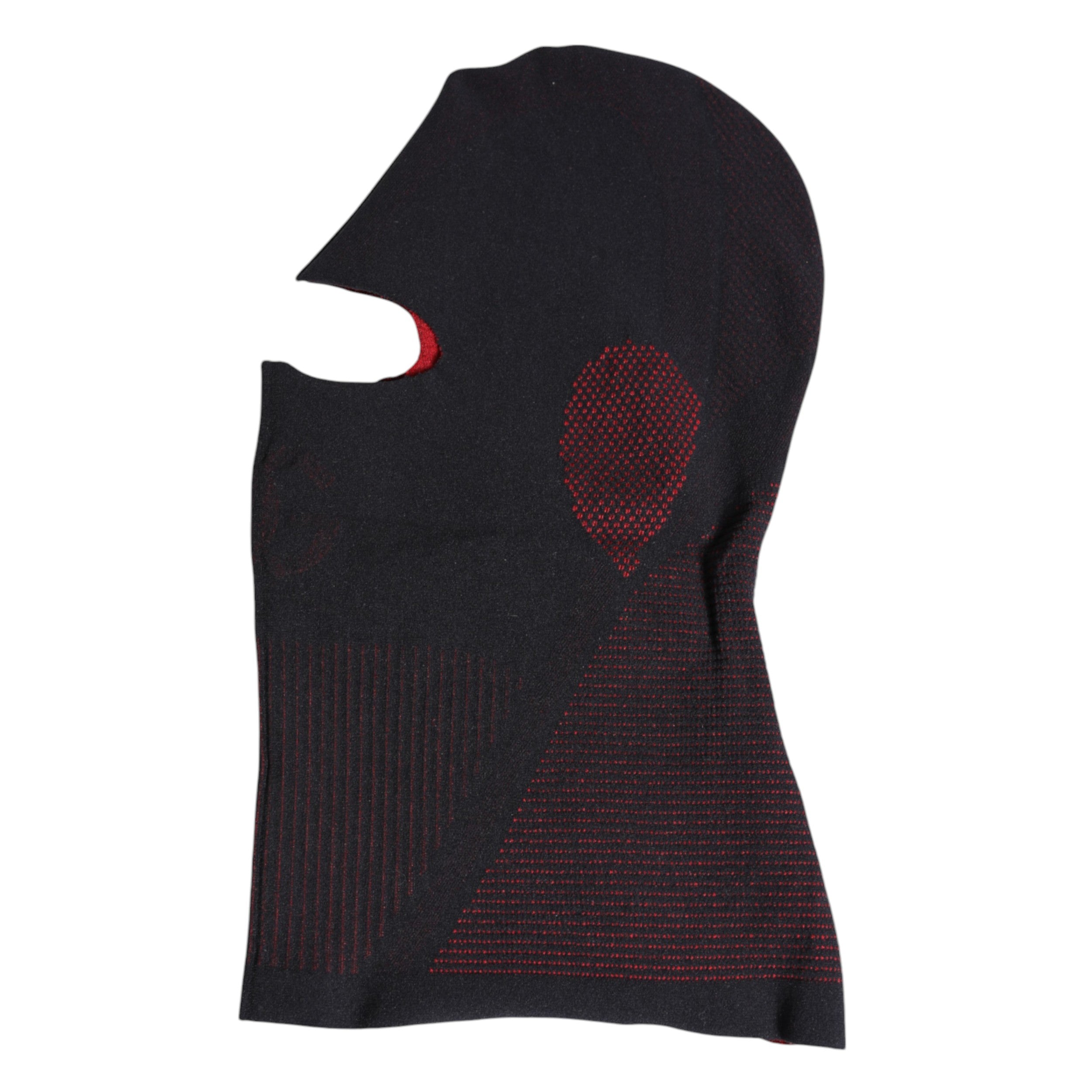 Black Cotton Knitted Ski Mask Balaclava Hat - ventzia