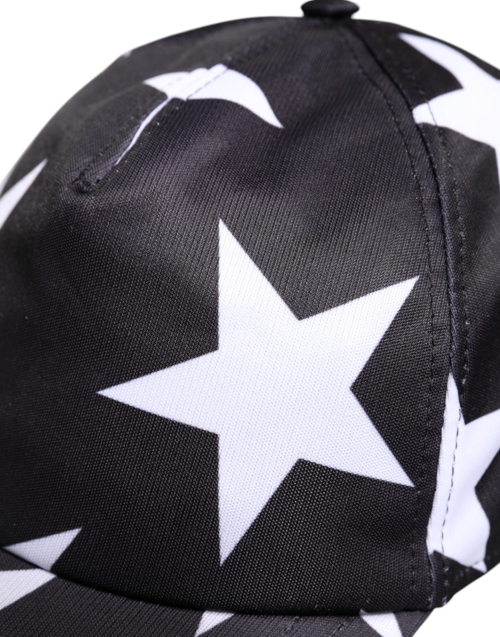 Black Star Print Polyester Baseball Cap - ventzia