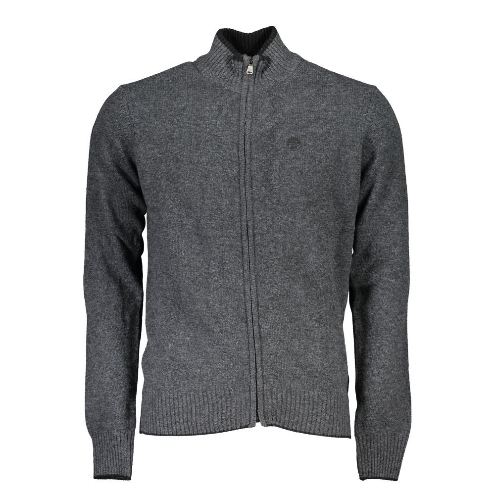 Gray Polyamide Men Cardigan - ventzia