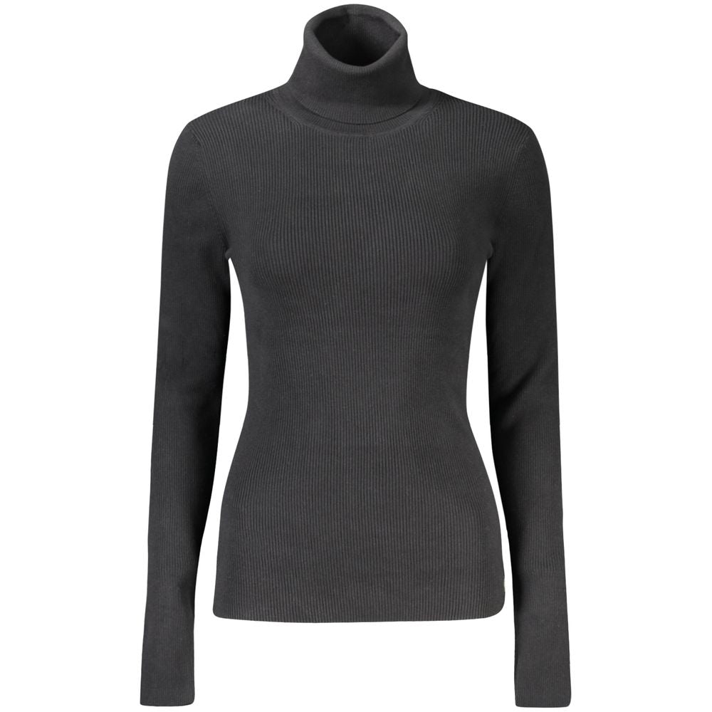 Black Cotton Women Sweater - ventzia