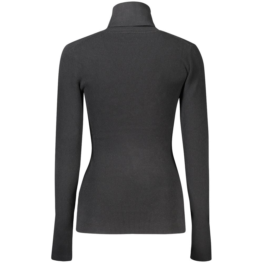 Black Cotton Women Sweater - ventzia