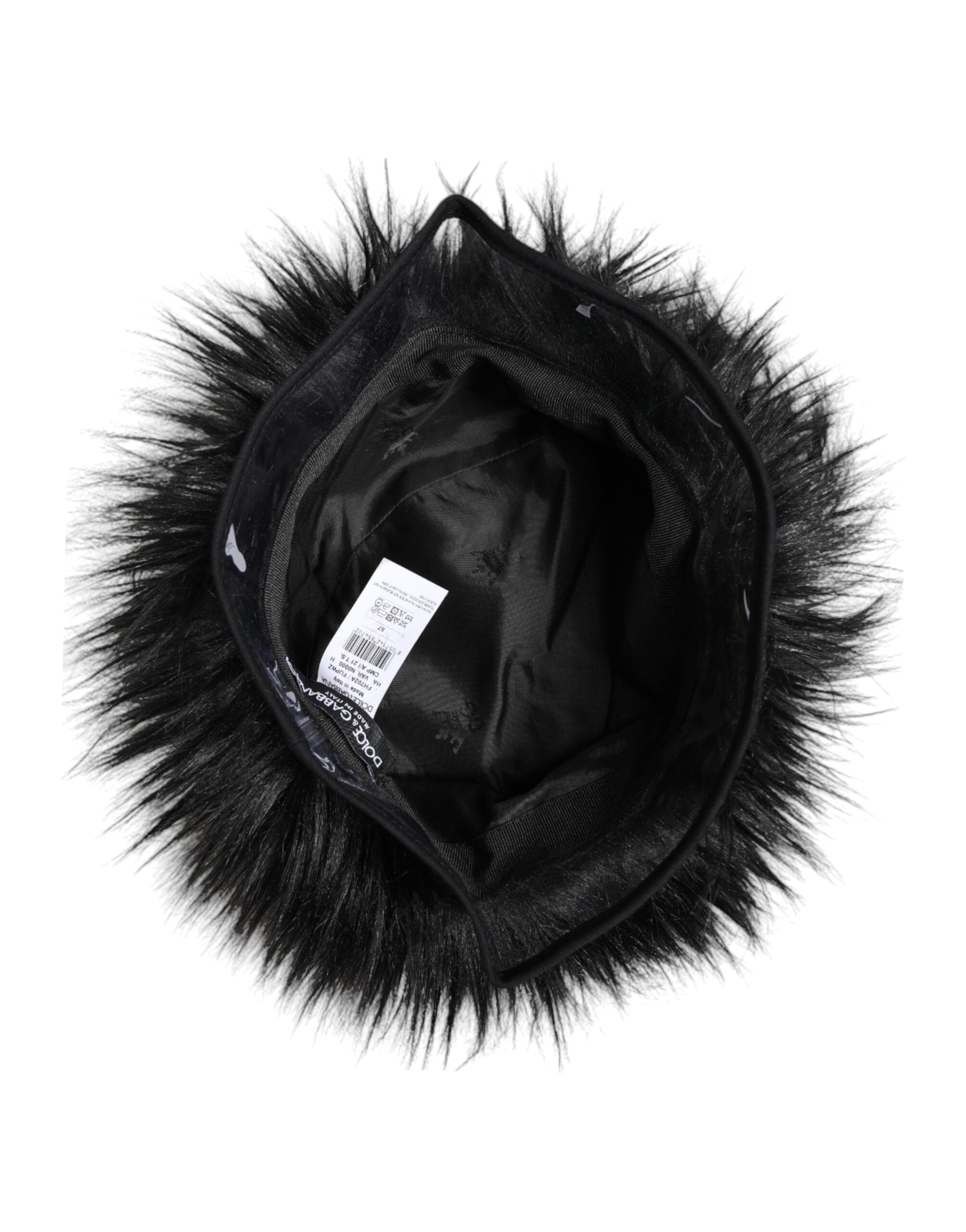 Black Faux Fur Bucket Hat - ventzia