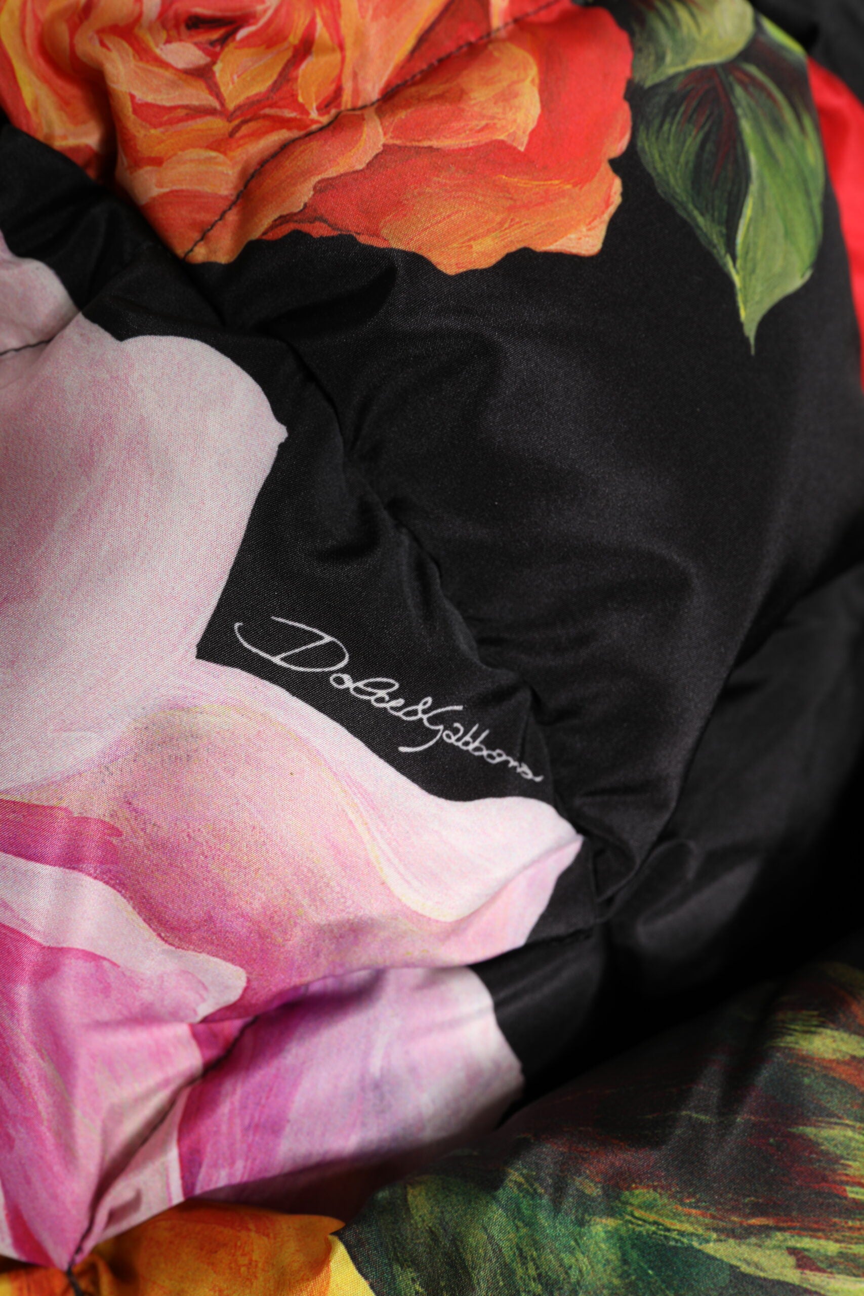 Black Floral Print Whole Head Wrap Hat - ventzia