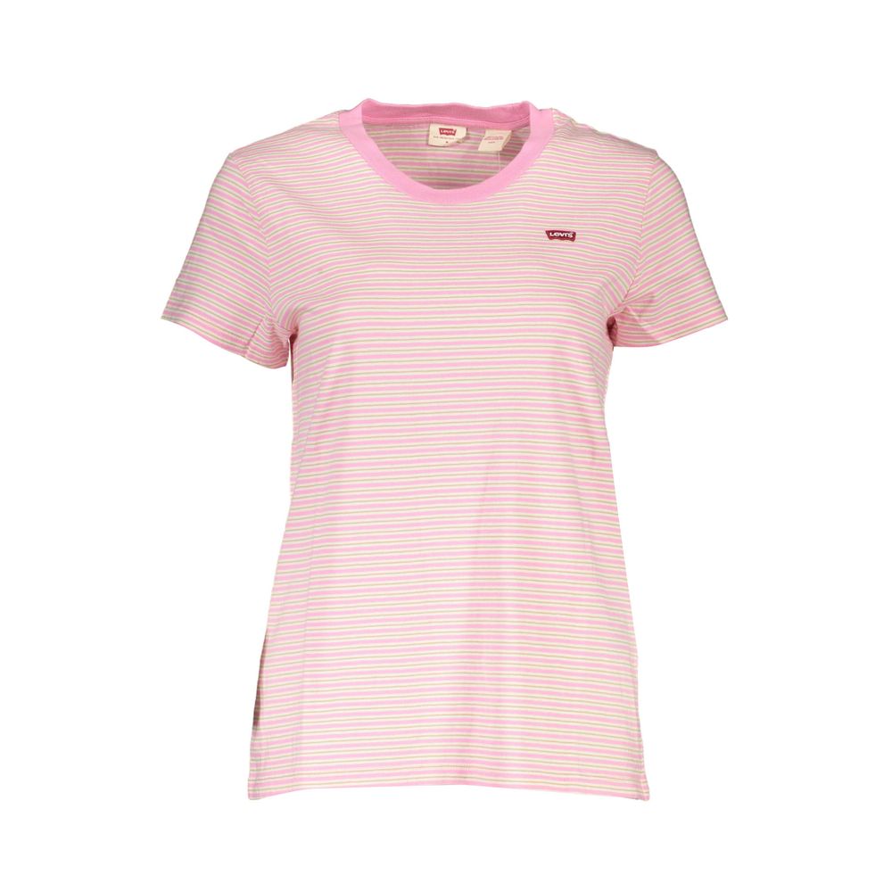 Pink Cotton Women T-Shirt - ventzia