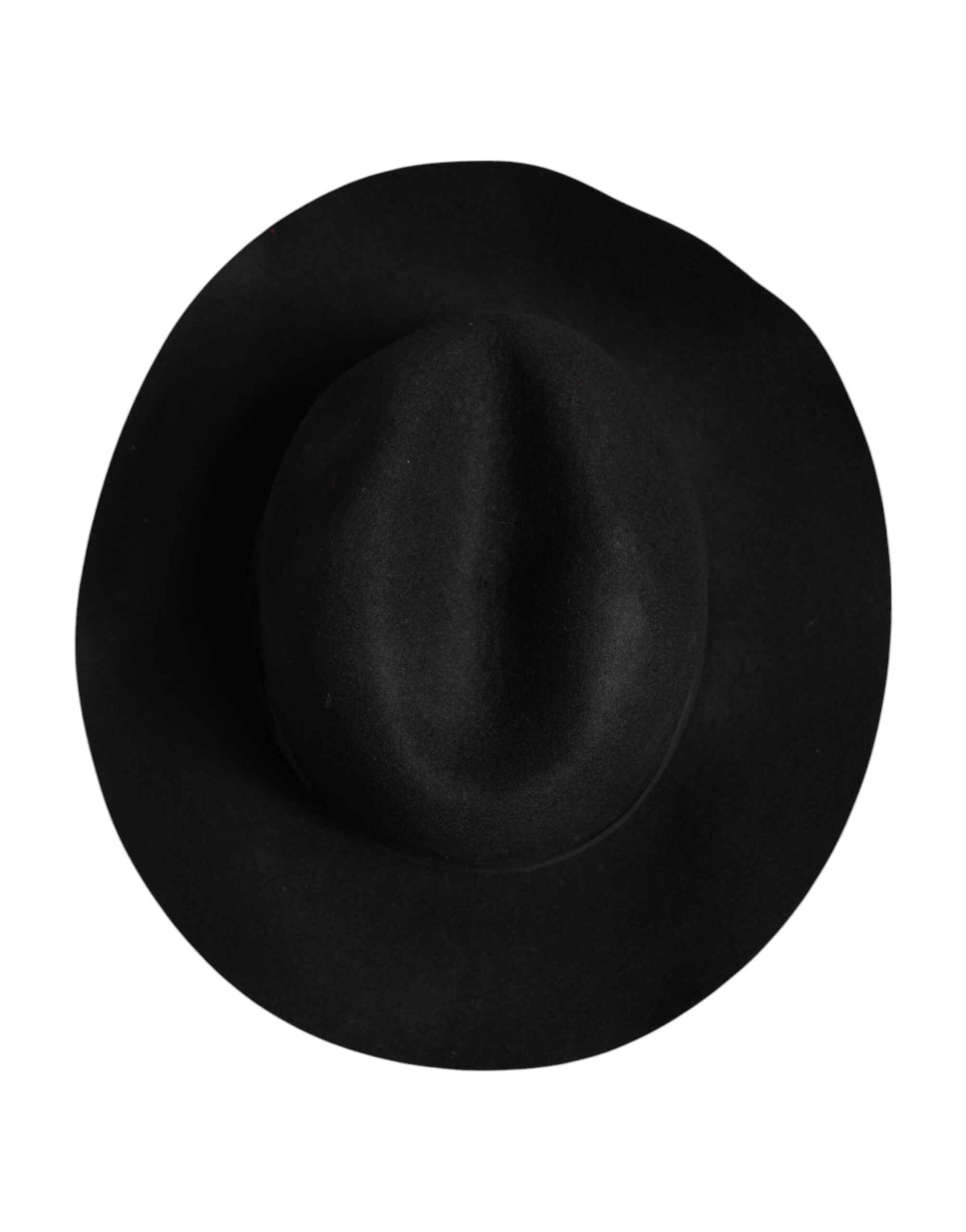 Black Wide Brim Trilby Fedora Hat - ventzia