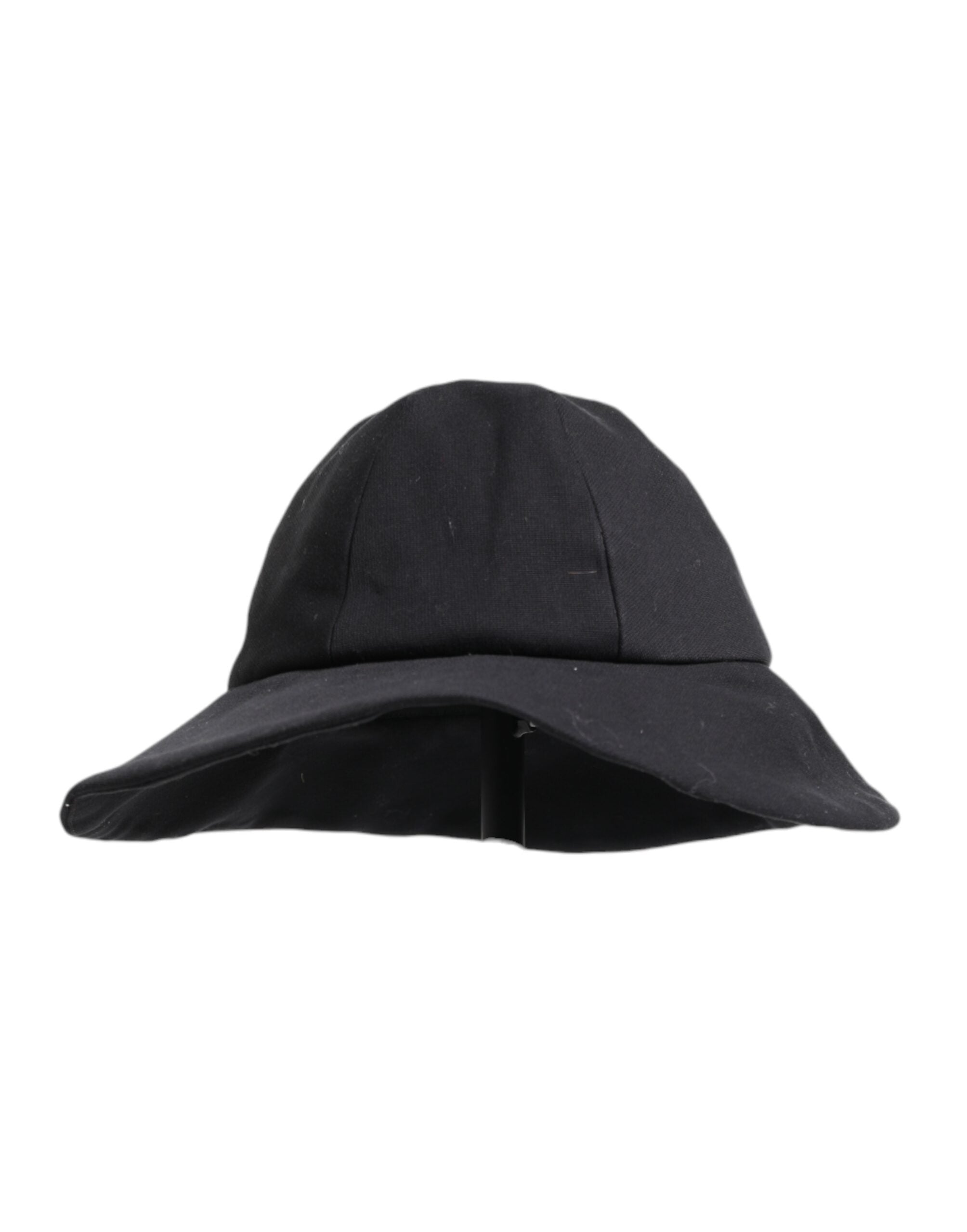 Black Cotton Wide Brim Bucket Hat - ventzia