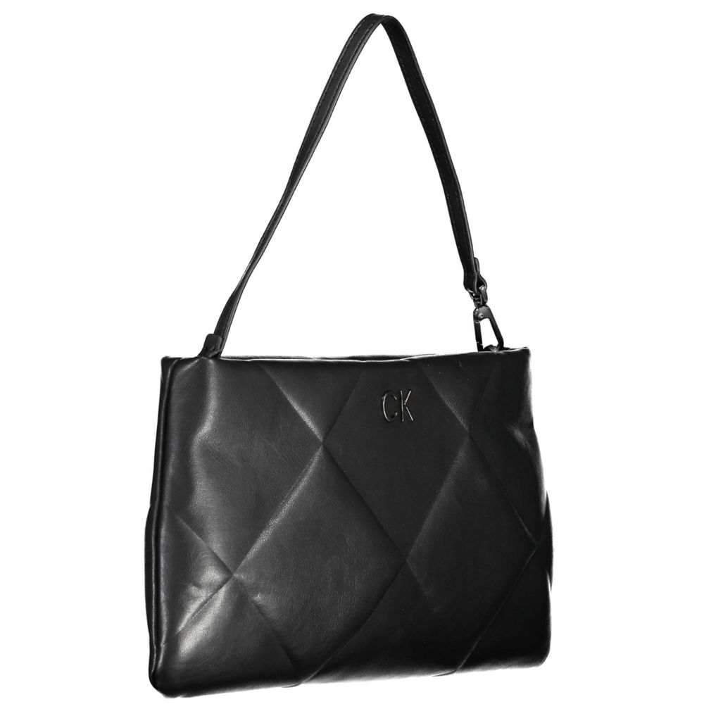 Black Polyester Women's Handbag