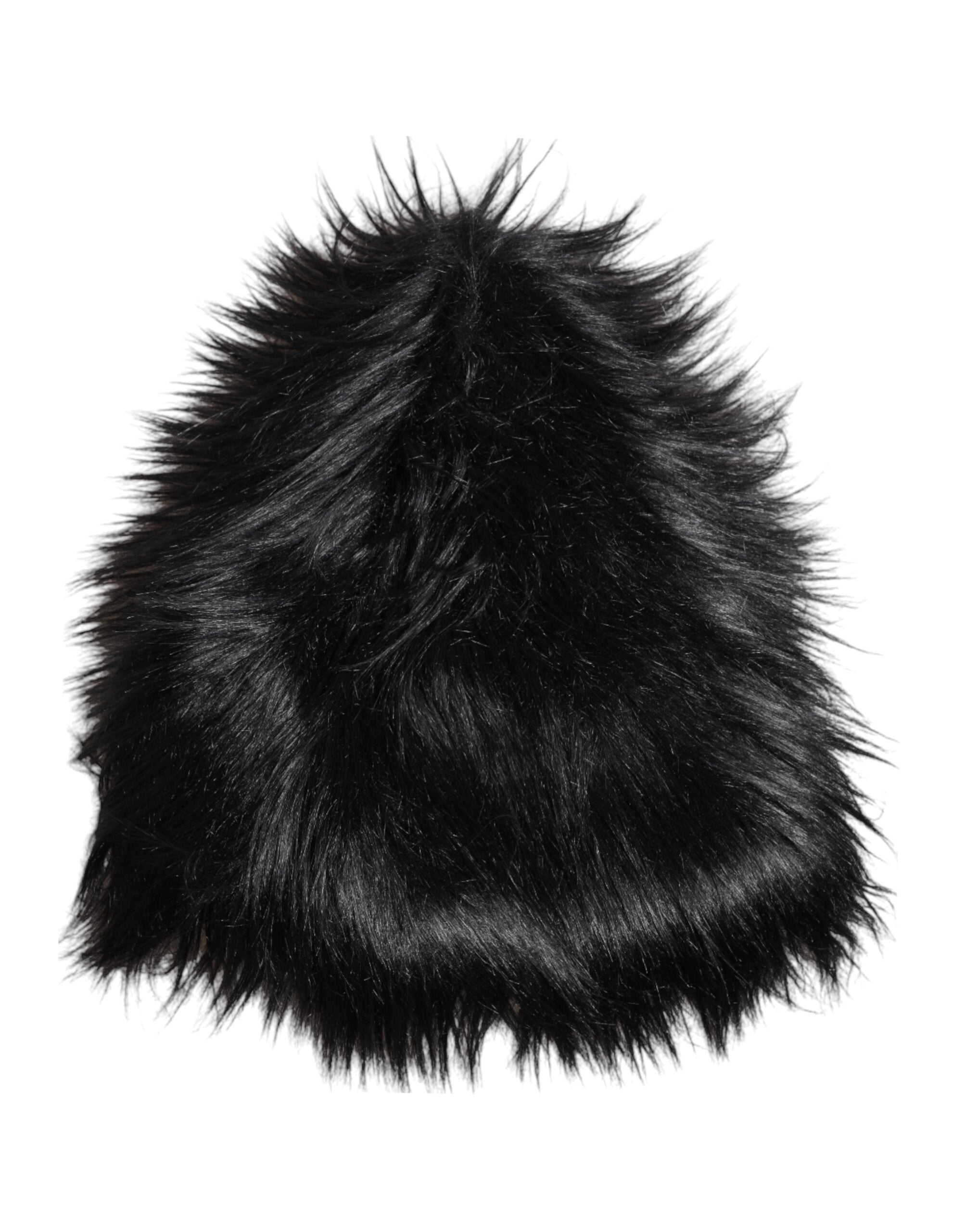 Black Acrylic Fur Womens Bucket Hat - ventzia