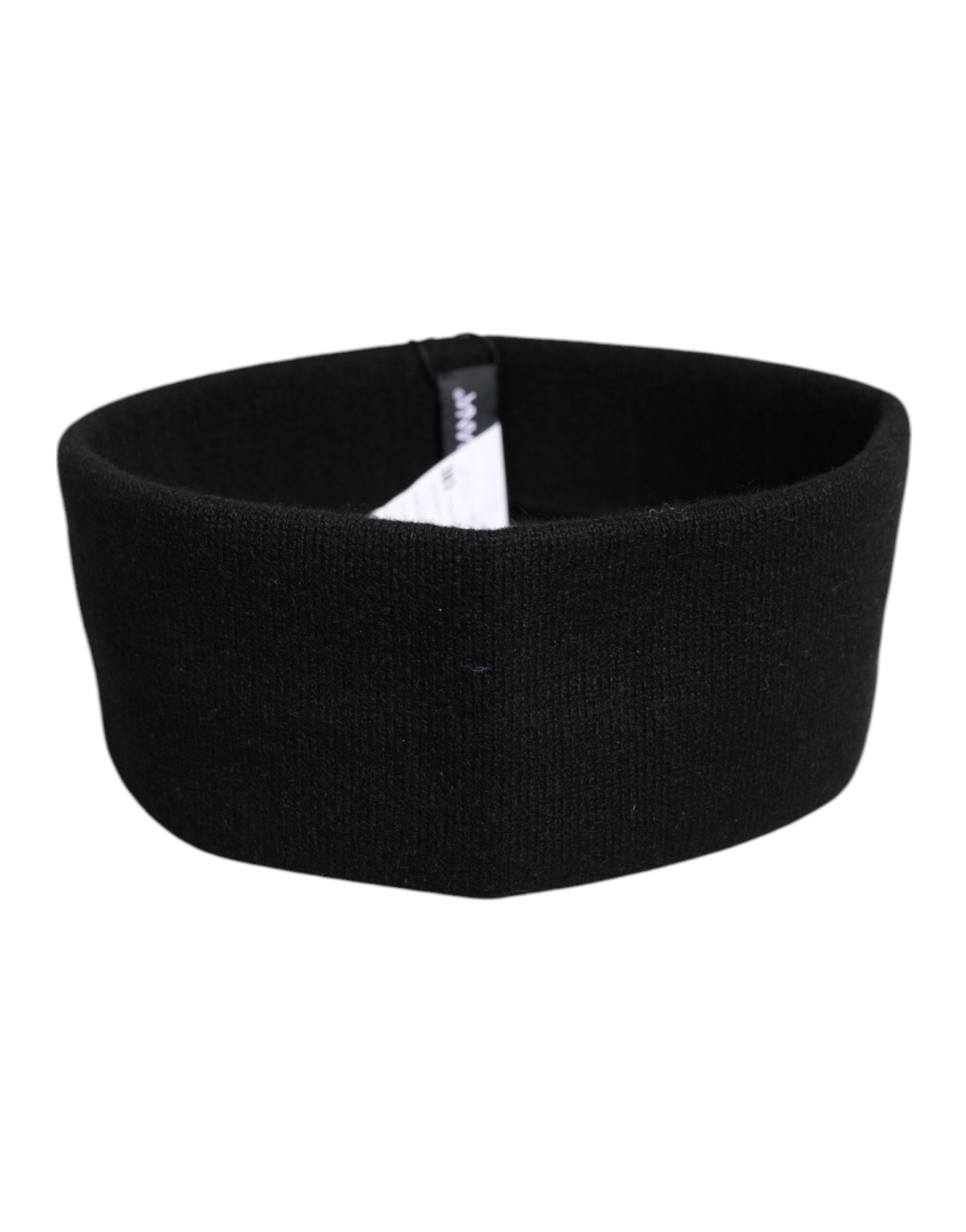 Black Cashmere Knitted Women Head Band Hat - ventzia