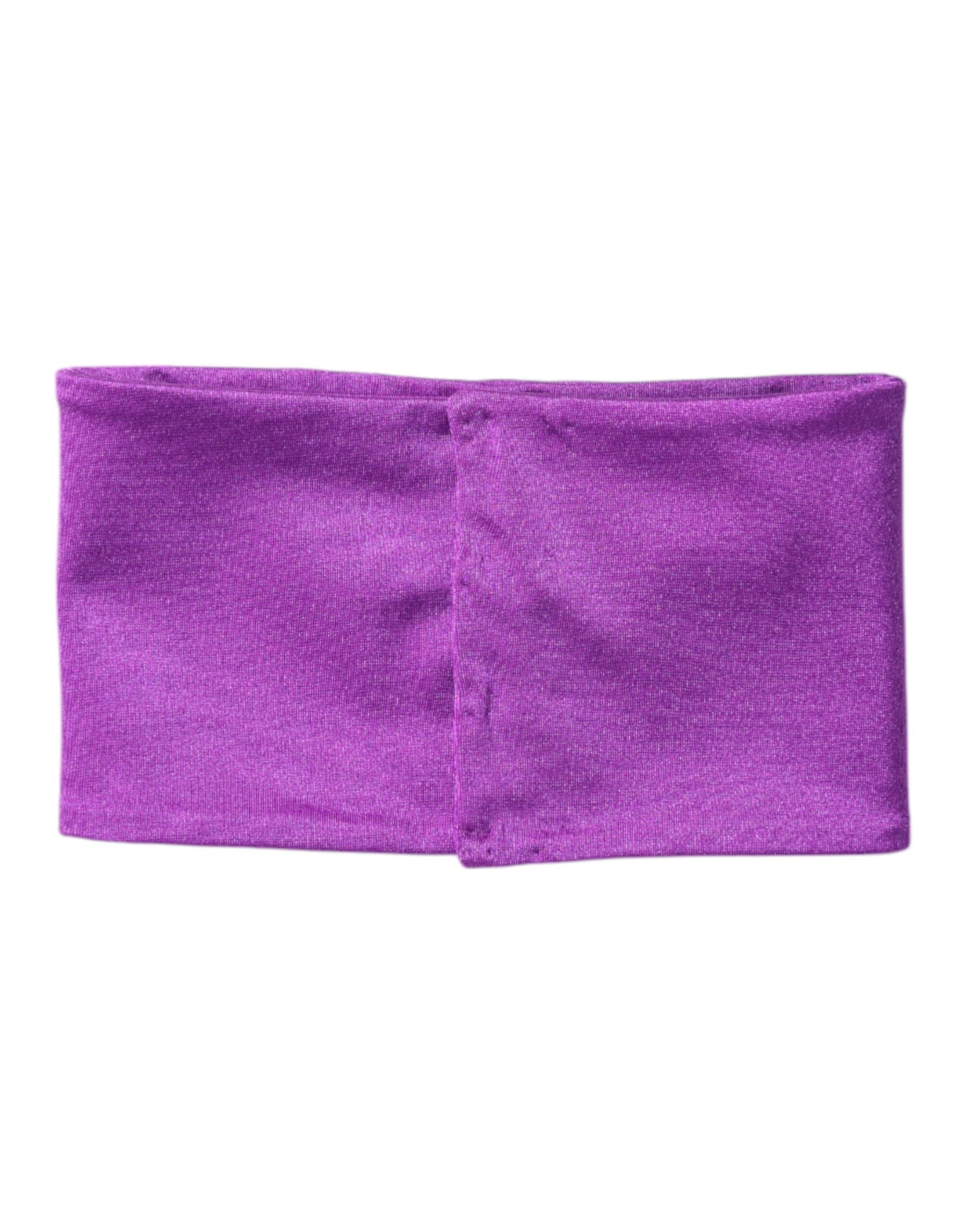 Purple Nylon Stretch Women Neck Warmer Scarf - ventzia