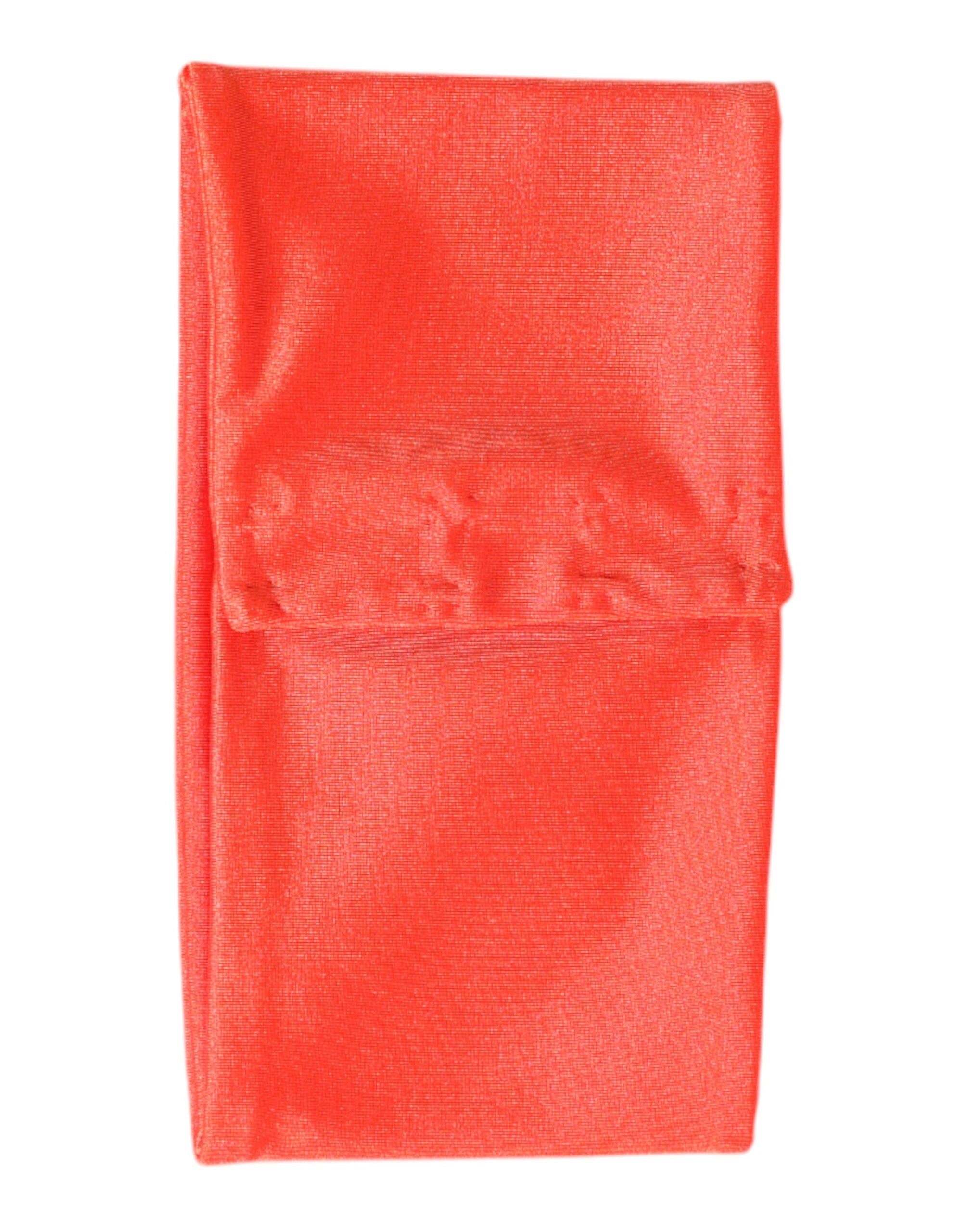 Orange Nylon Stretch Women Neck Warmer Scarf - ventzia