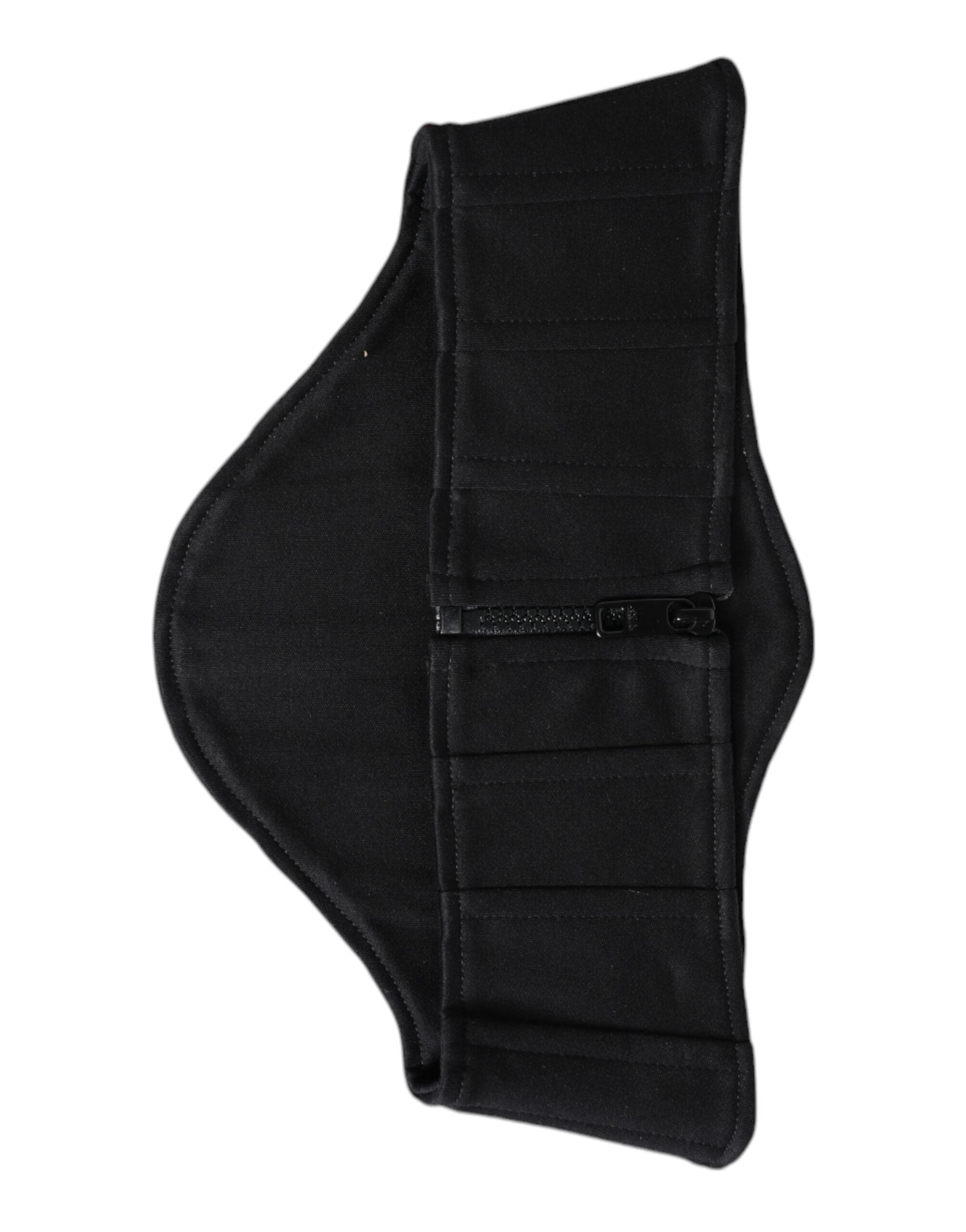 Black Cotton Waist Tuxedo Belt Cummerbund - ventzia
