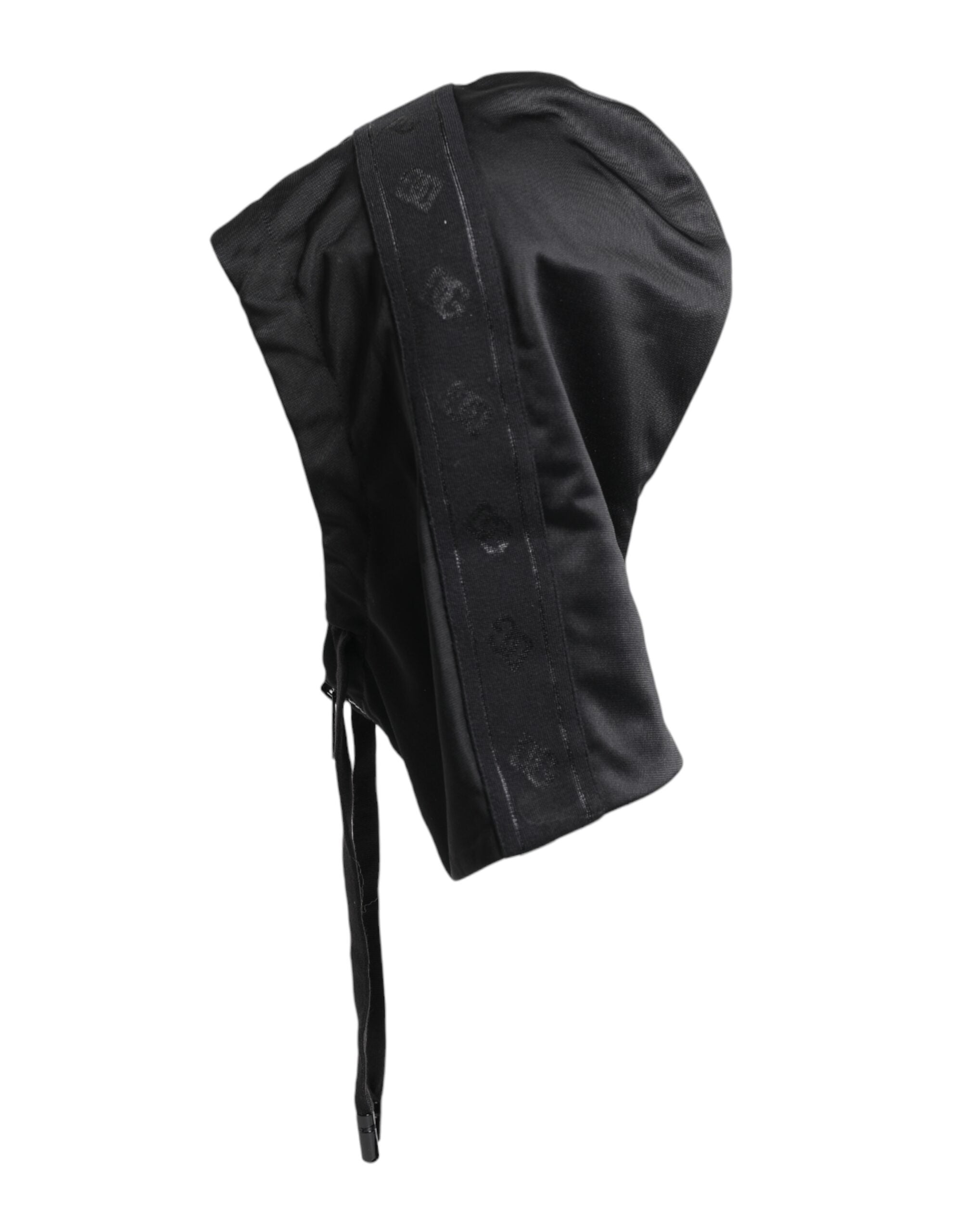 Black Polyester Whole Head Wrap Hat - ventzia