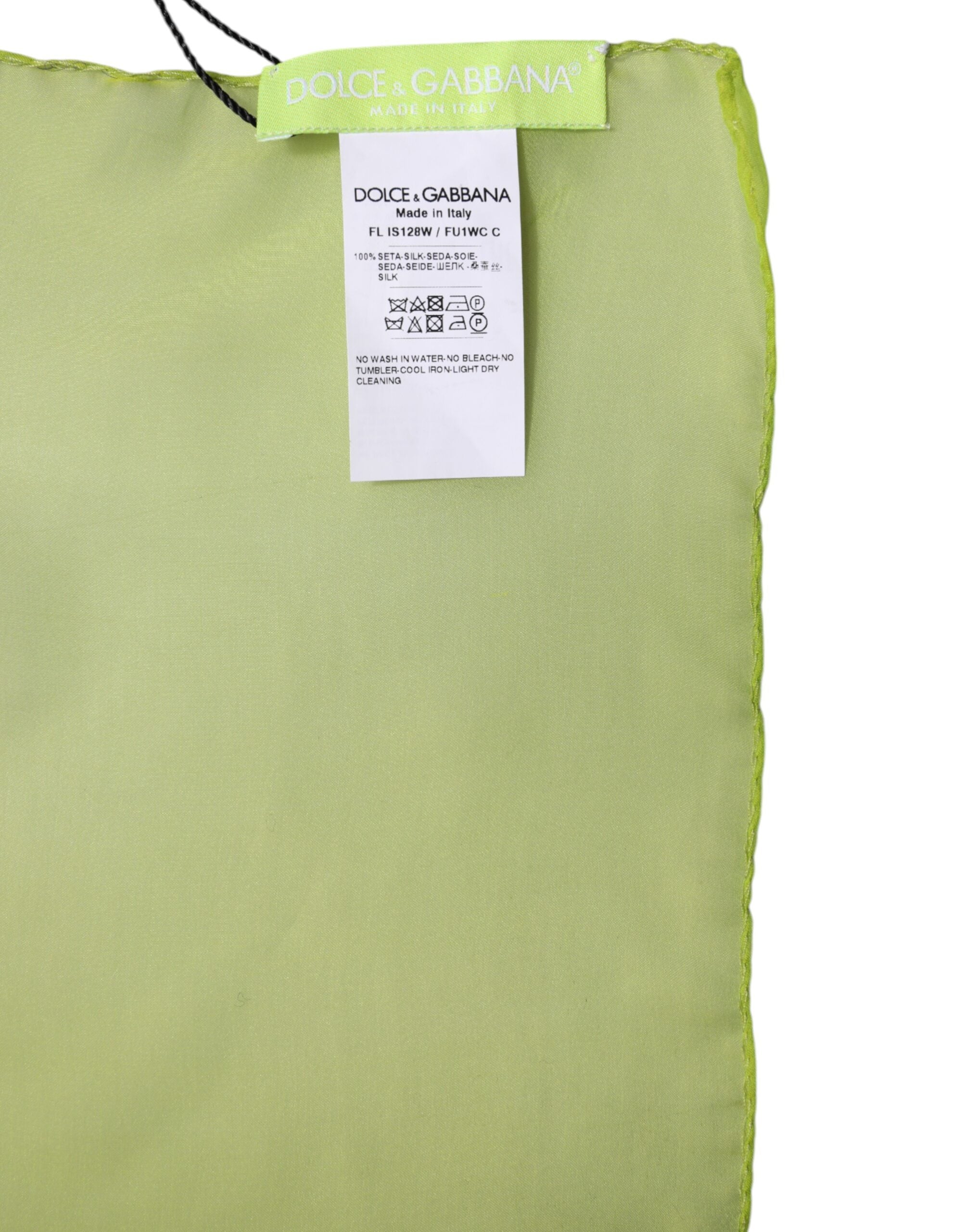 Green Silk Rectangle Wrap Shawl Neck Warmer Scarf - ventzia