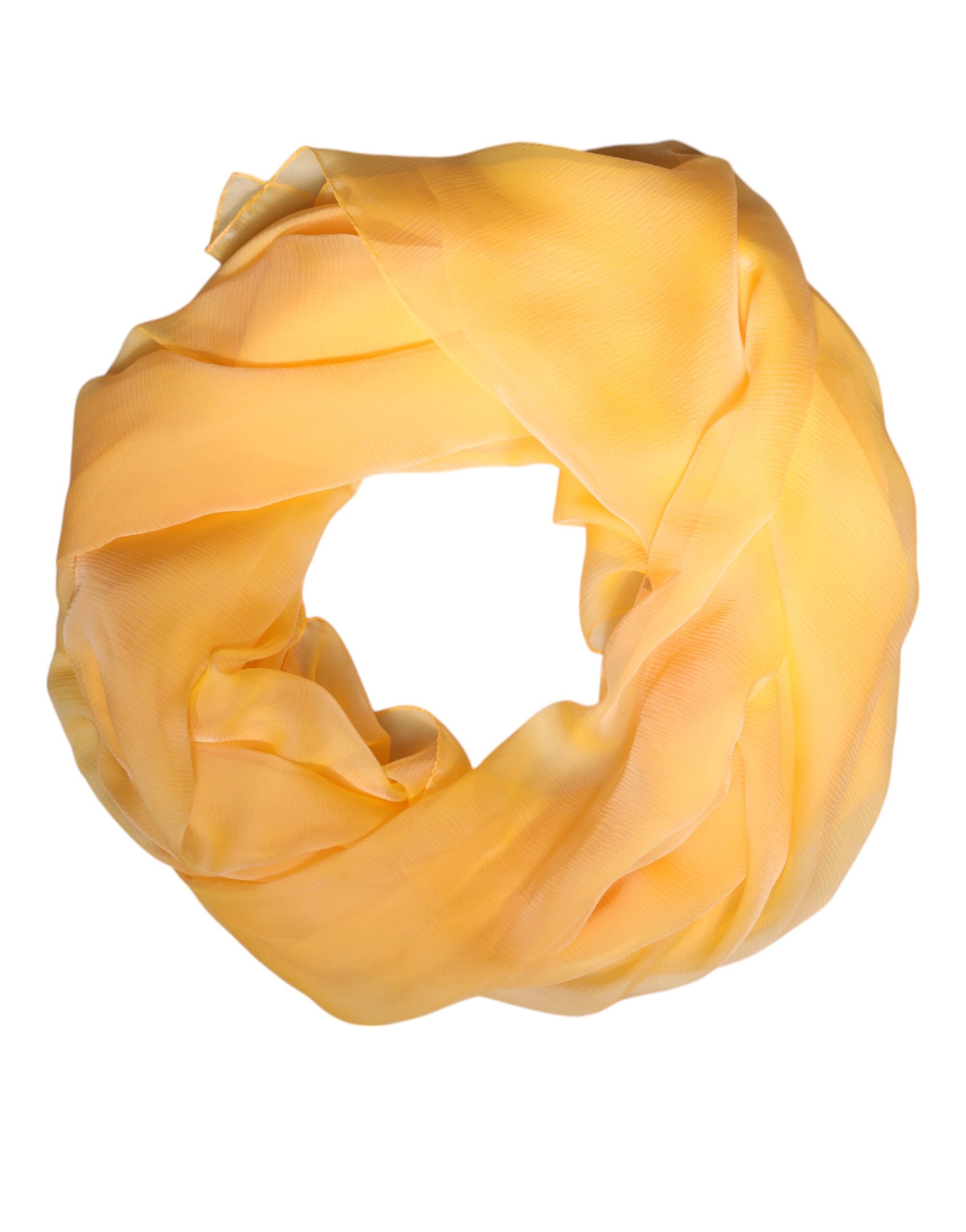 Yellow Silk Rectangle Wrap Shawl Scarf - ventzia
