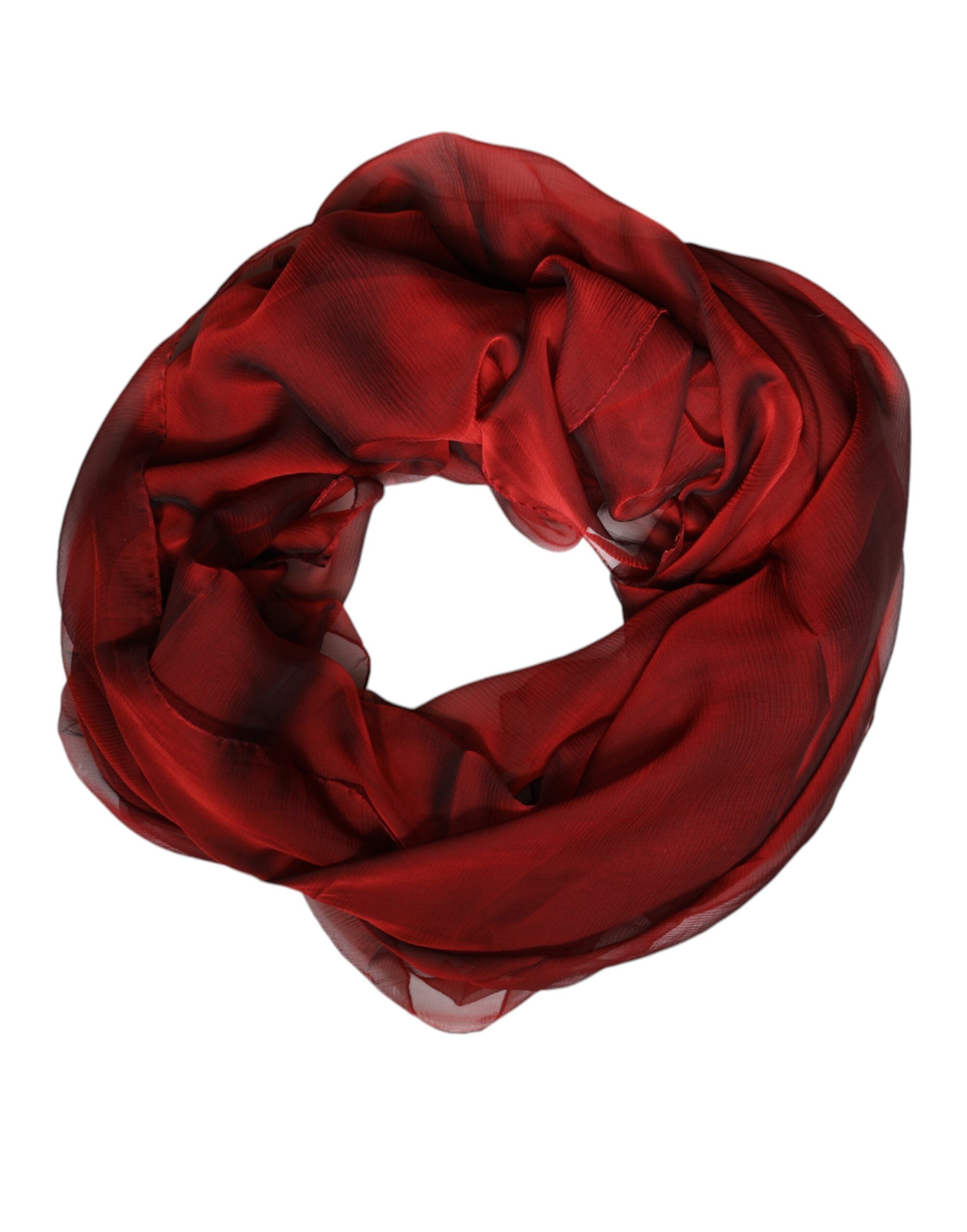 Red Silk Rectangle Women Wrap Shawl Scarf - ventzia