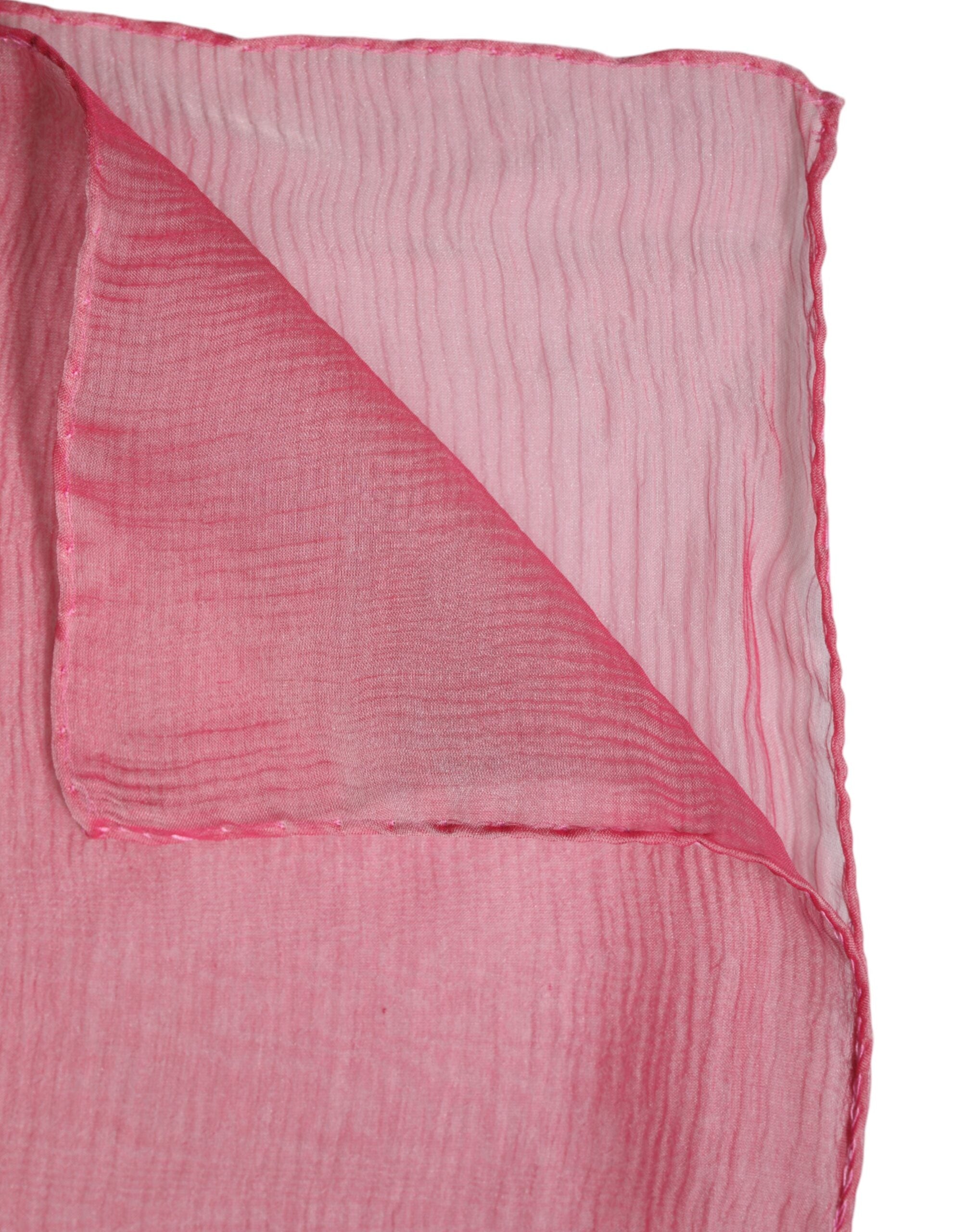 Pink Silk Rectangle Women Wrap Shawl Scarf - ventzia