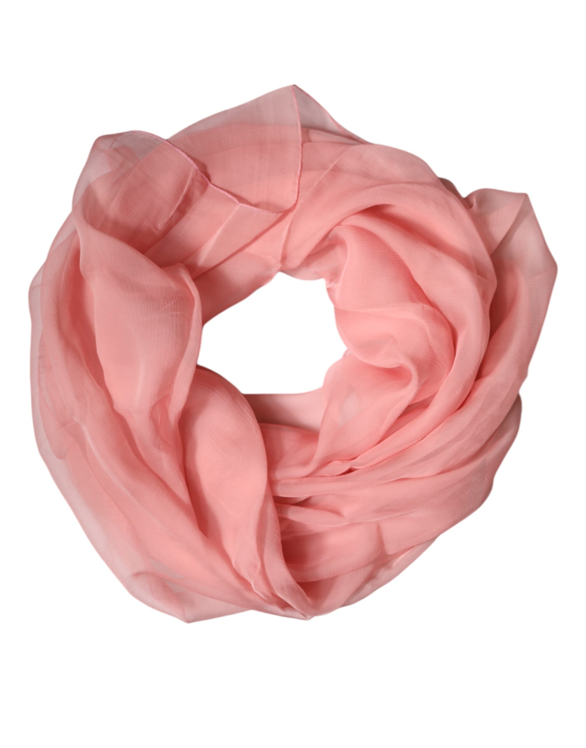 Pink Silk Rectangle Women Wrap Shawl Scarf - ventzia